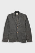Cotton Linen Blazer - Dark Sage