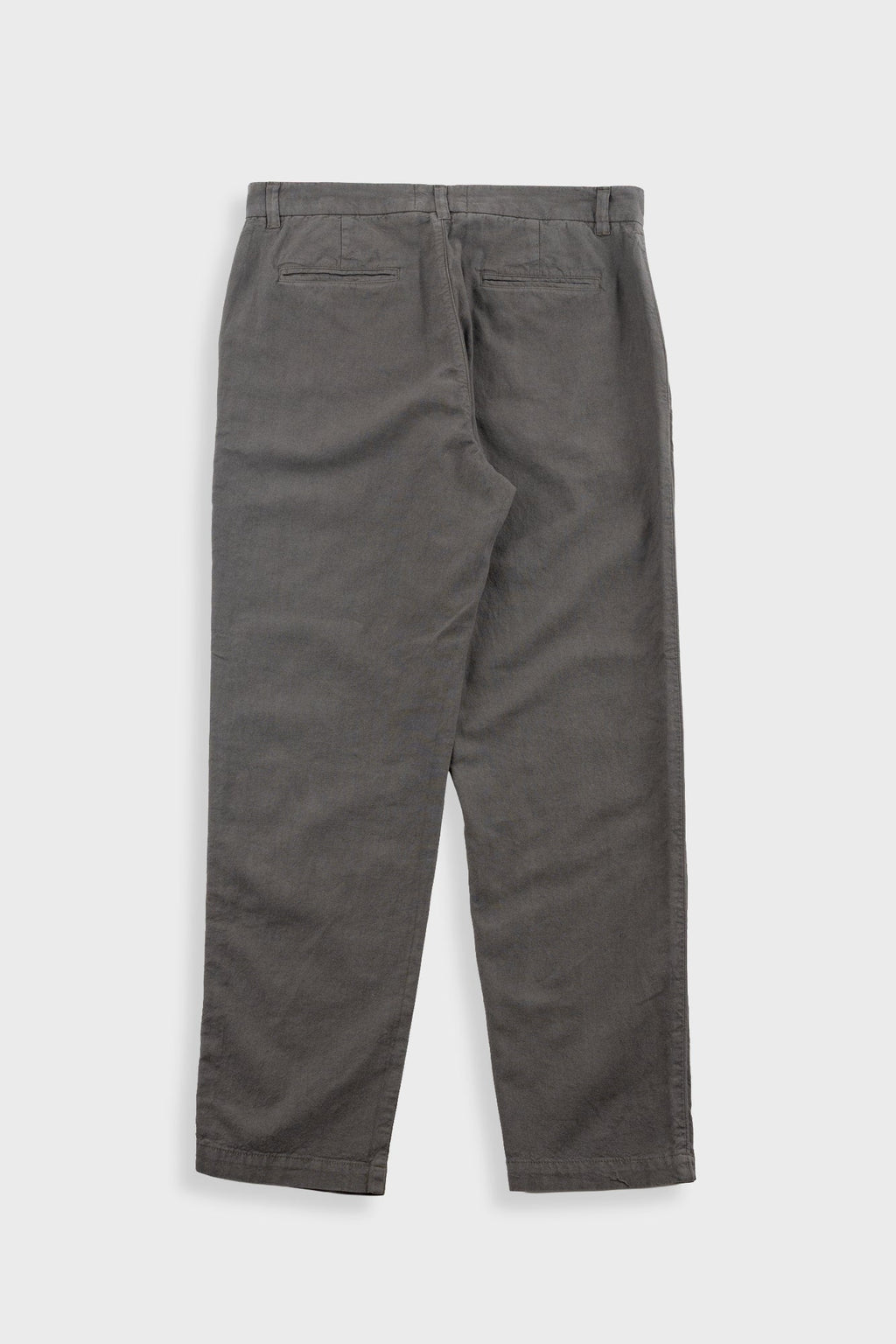 Fixed Waistband Cotton Linen Trouser - Dark Sage
