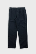 Fixed Waistband Cotton Linen Trouser - Soft Black