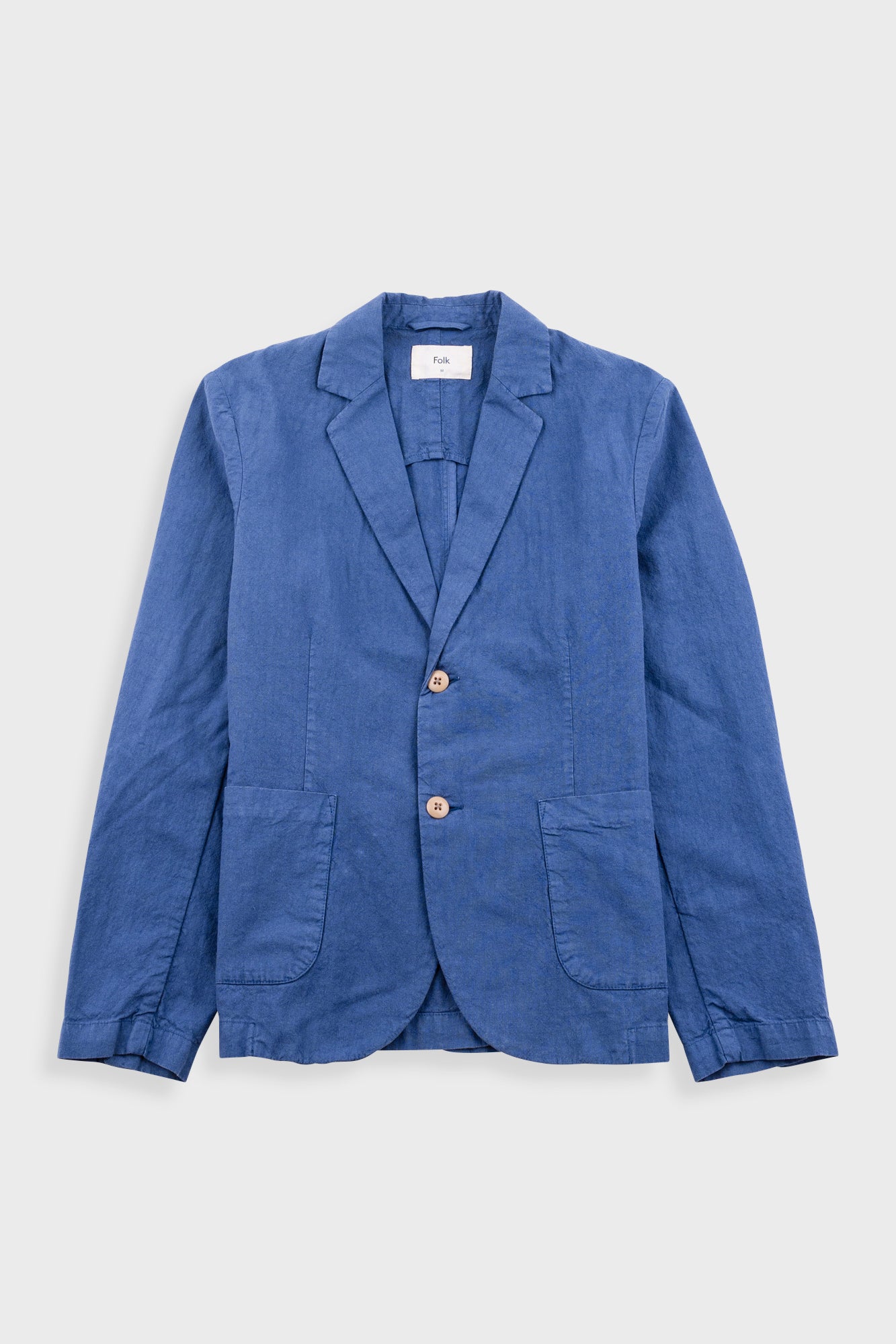 Cotton Linen Blazer - Woad