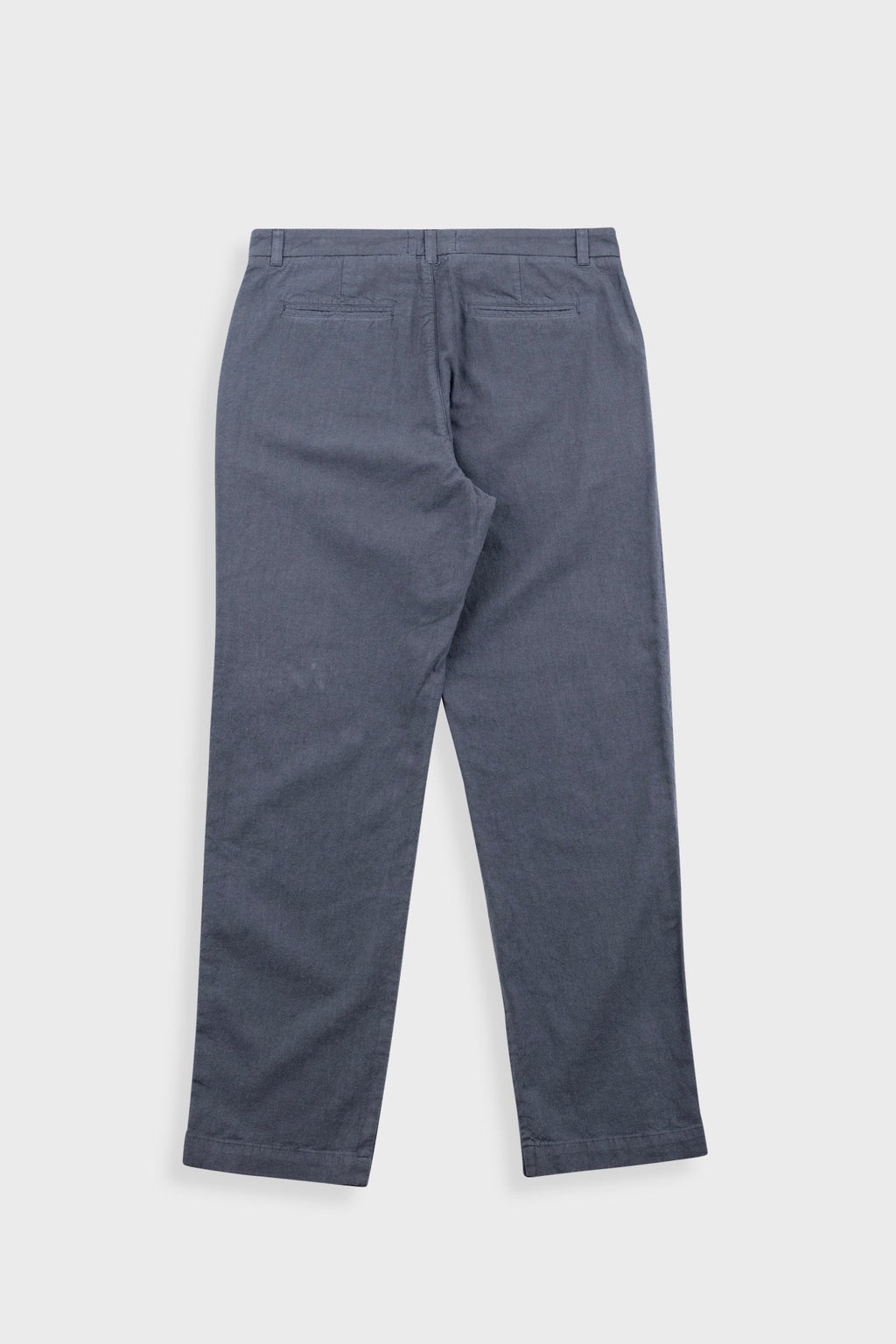 Fixed Waistband Cotton Linen Trouser - Charcoal