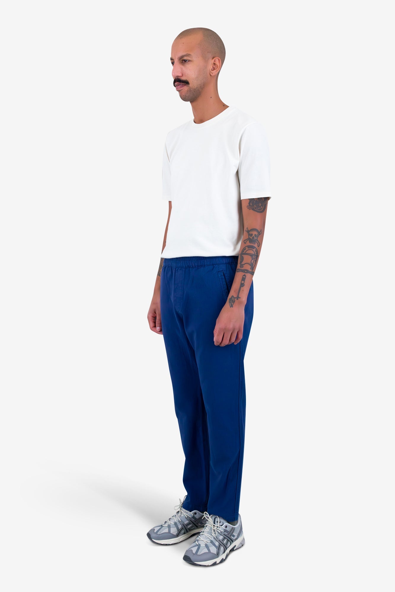 Cotton Linen Trouser - Deep Blue