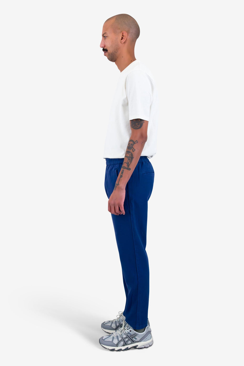 Cotton Linen Trouser - Deep Blue