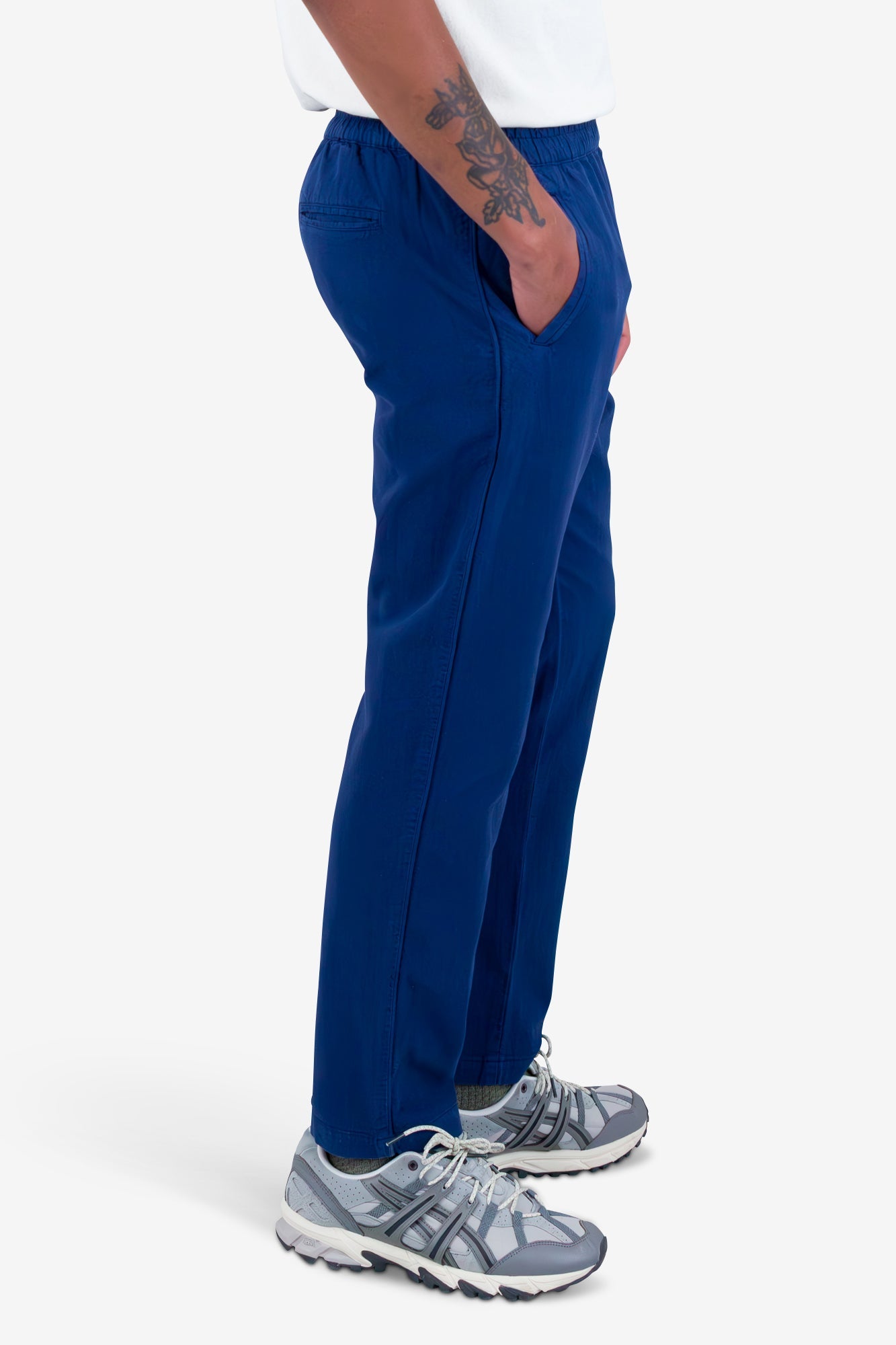 Cotton Linen Trouser - Deep Blue