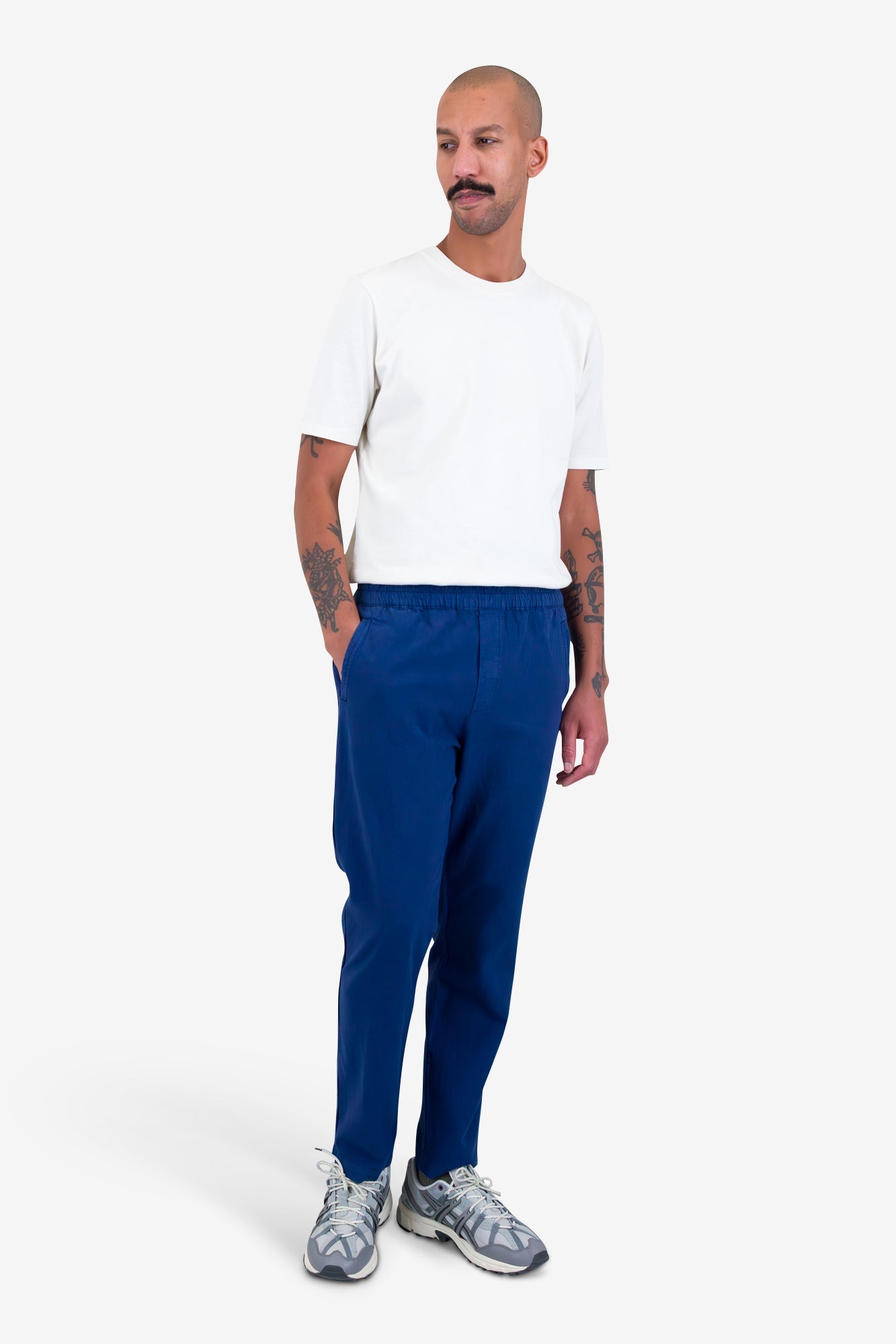 Cotton Linen Trouser - Deep Blue