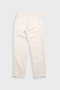 Fixed Waistband Cotton Linen Trouser - Natural Linen Canvas