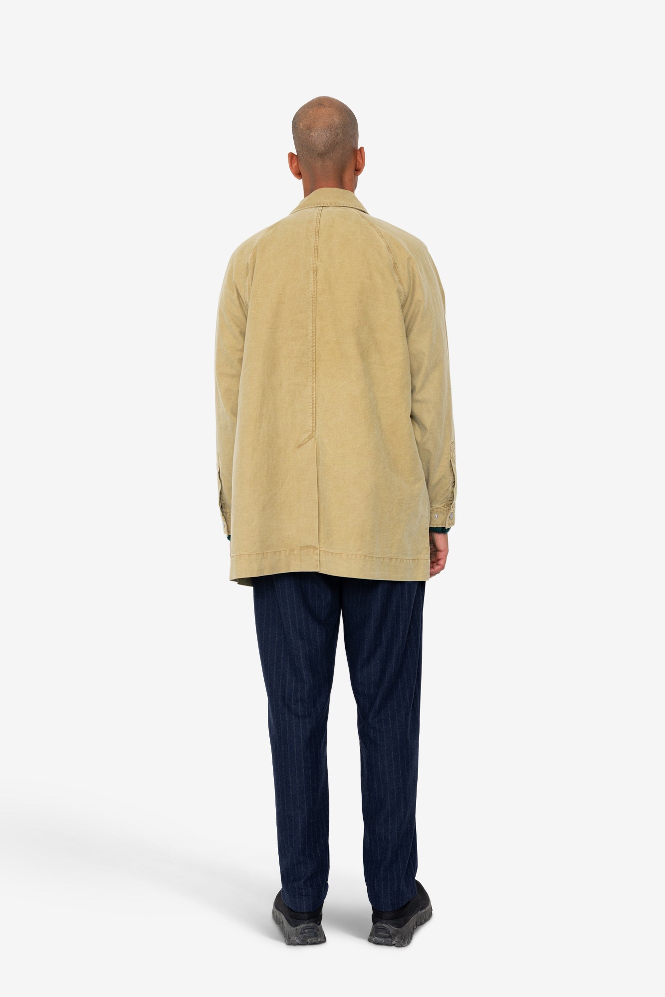 Detachable Liner Car Coat - Fossil Slub