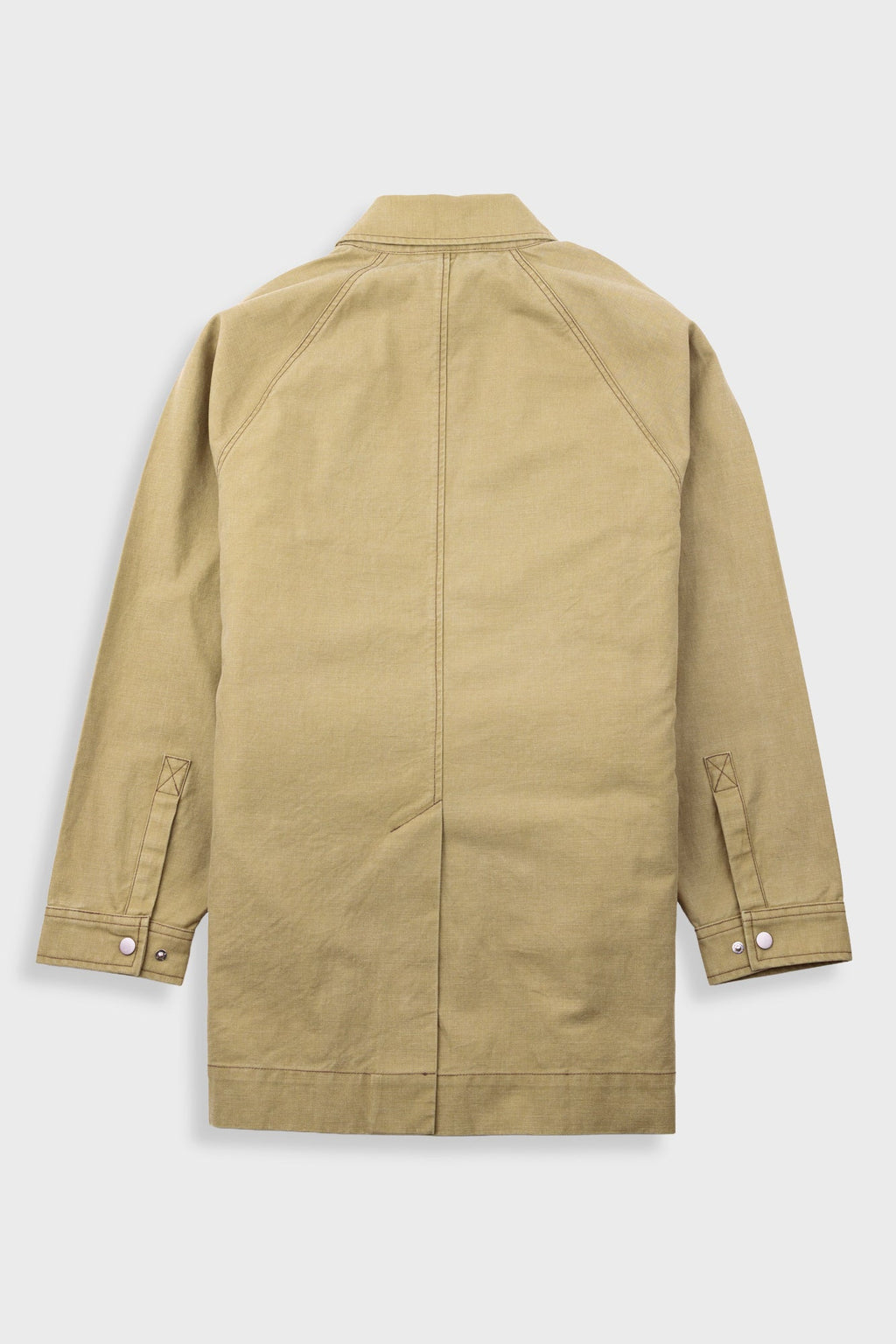Detachable Liner Car Coat - Fossil Slub