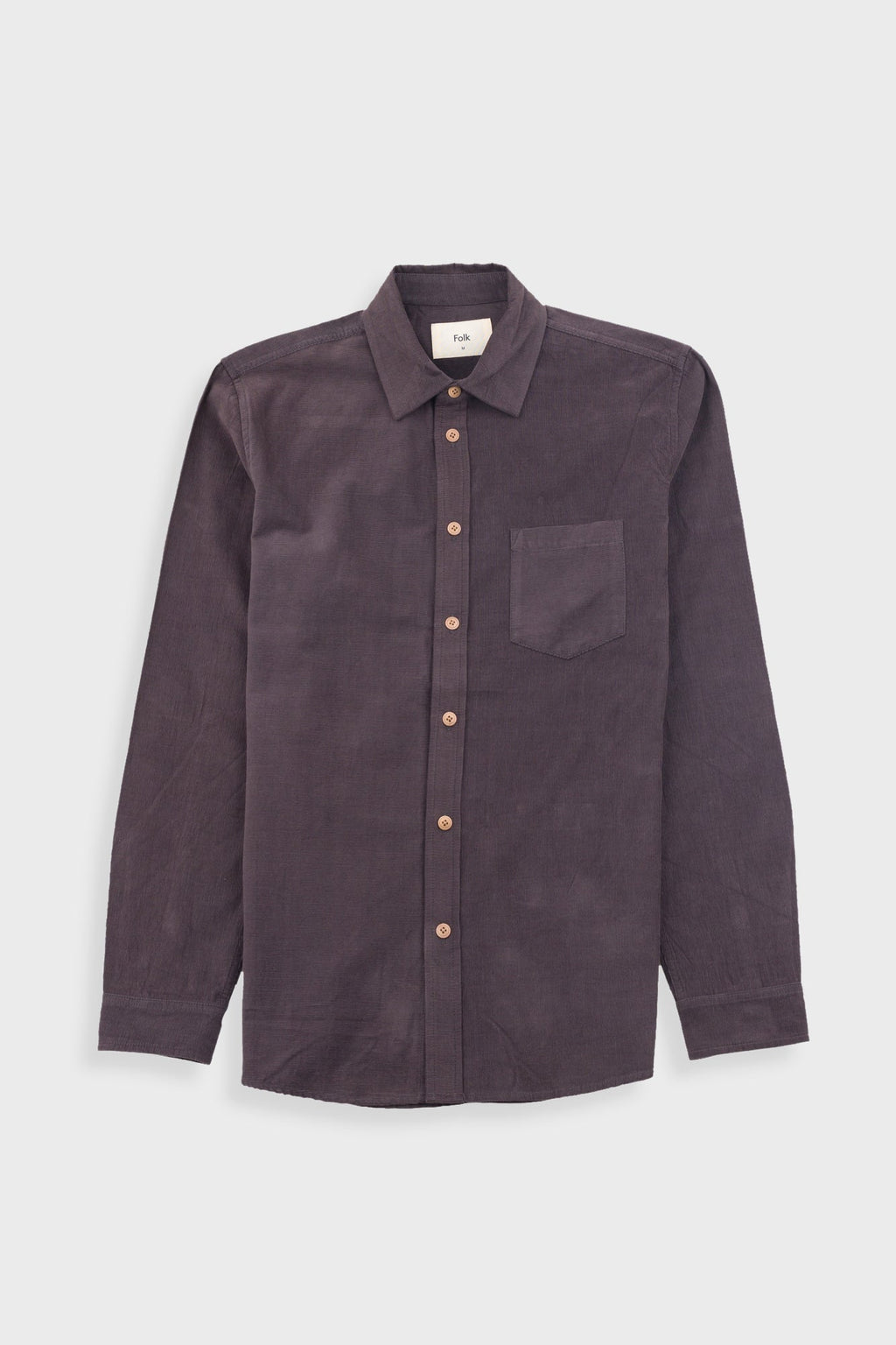 Direction Babycord Shirt - Black Grape