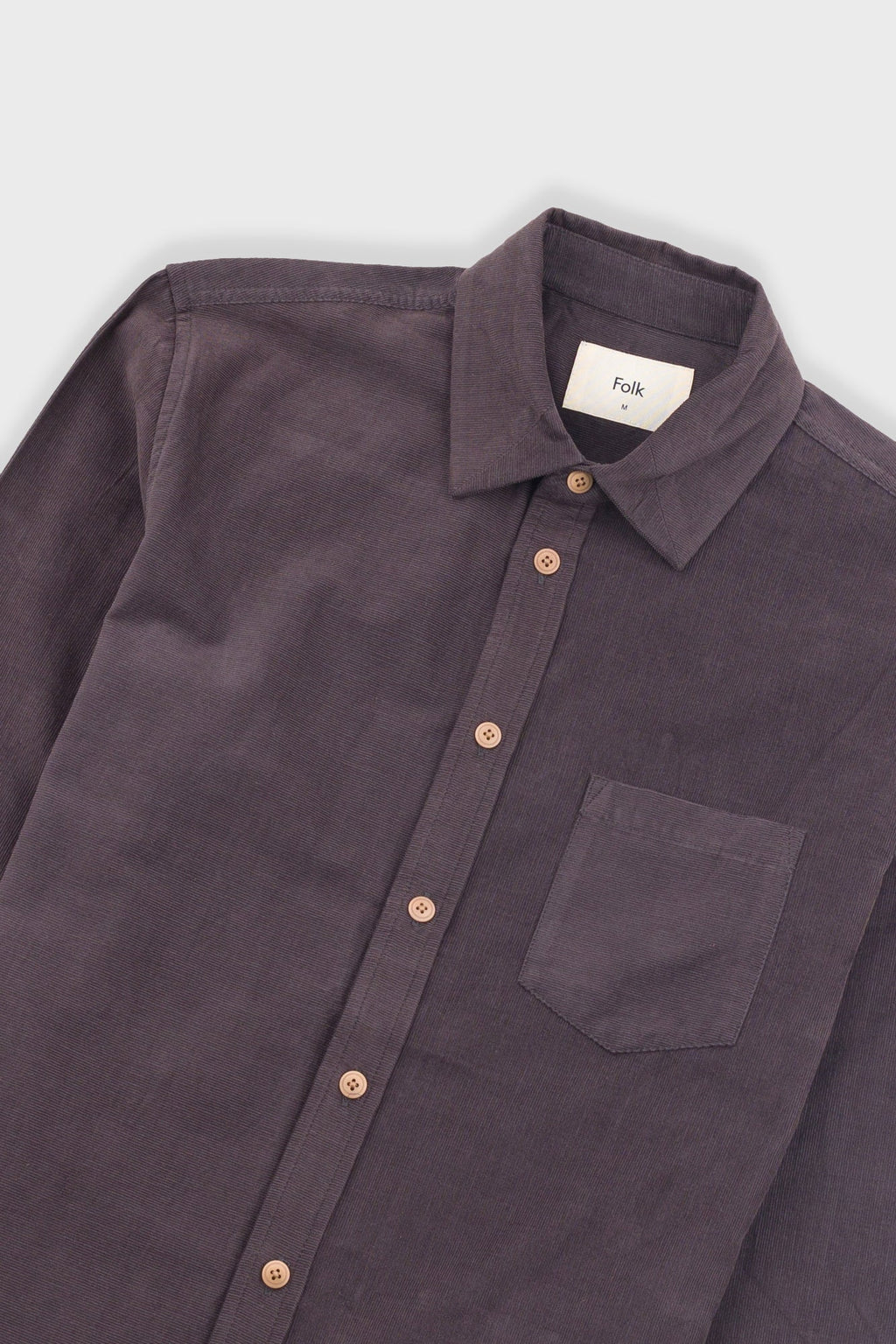 Direction Babycord Shirt - Black Grape