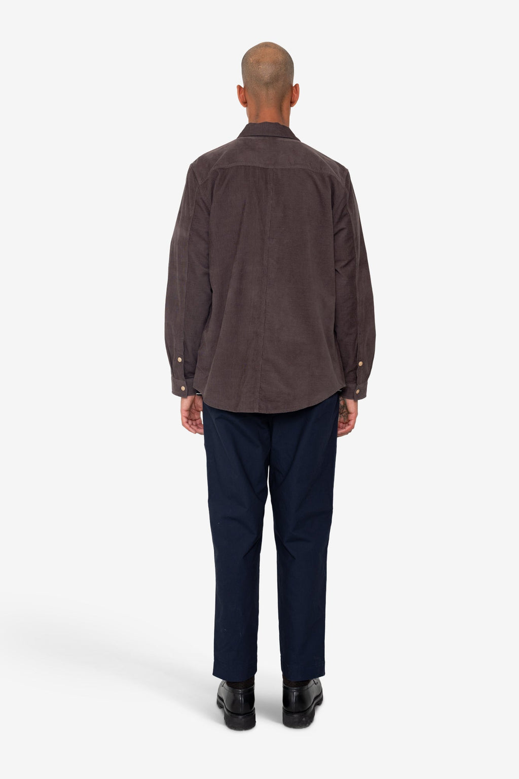 Direction Babycord Shirt - Black Grape