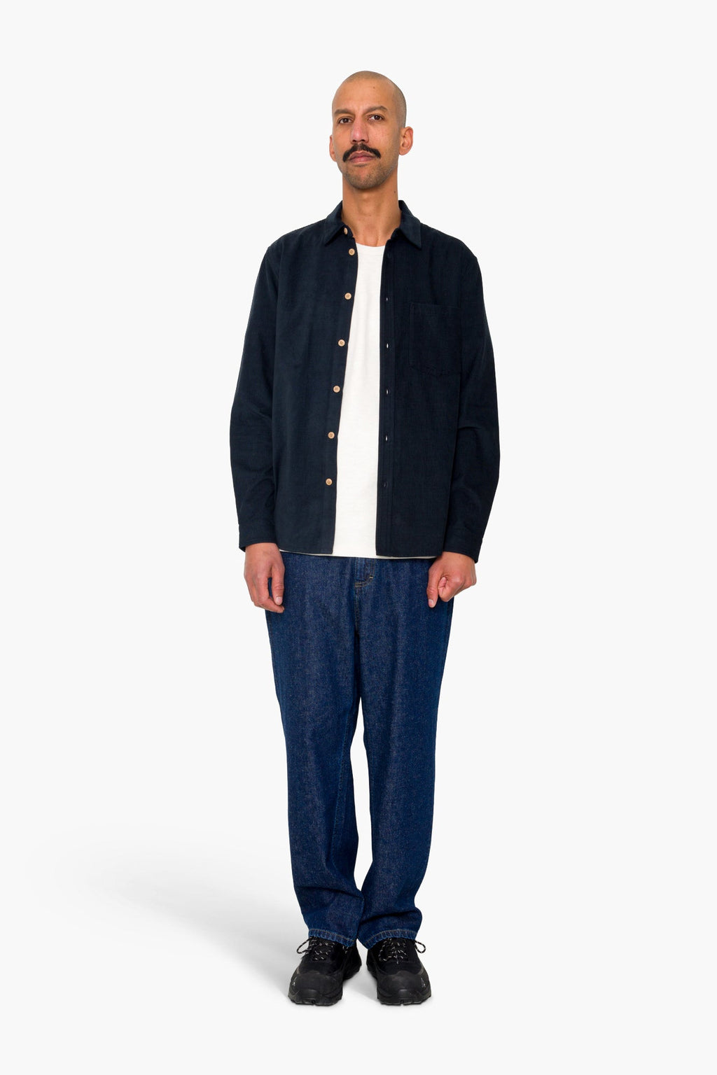 Direction Babycord Shirt - Dark Navy