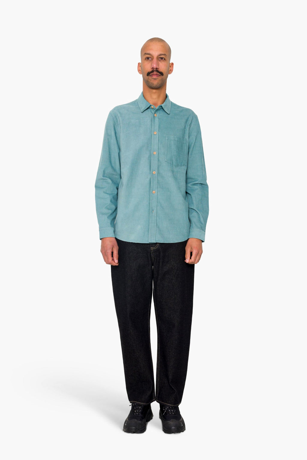 Direction Babycord Shirt - Dusty Green