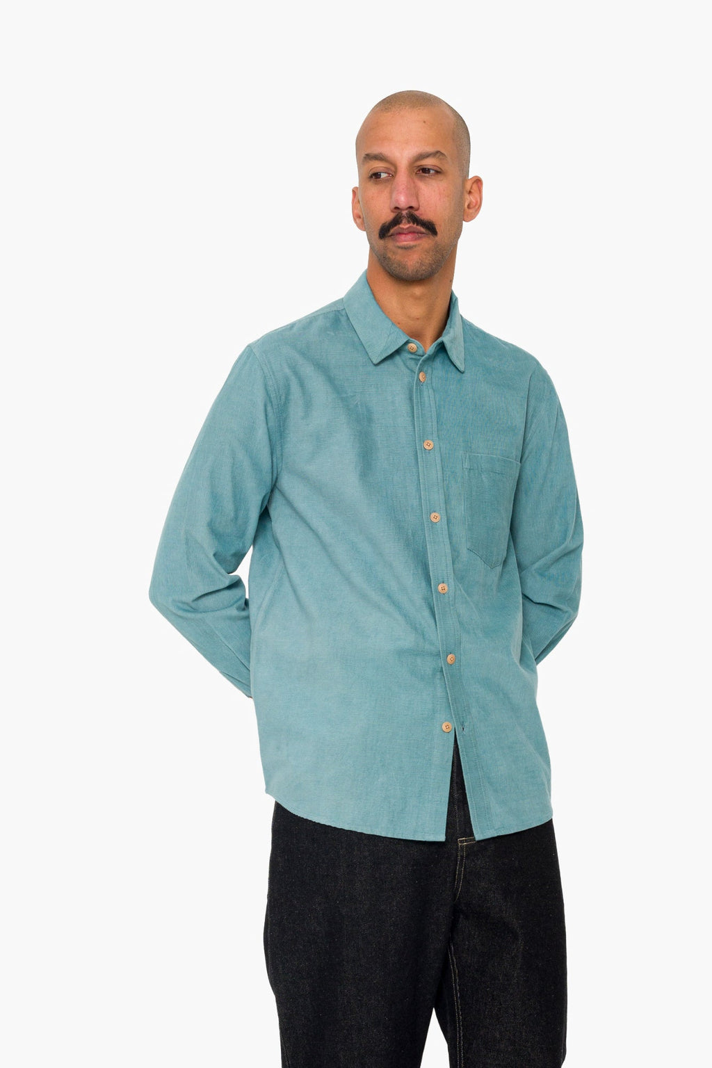 Direction Babycord Shirt - Dusty Green