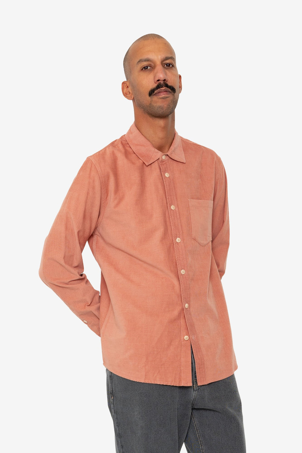 Direction Babycord Shirt - Dusty Pink