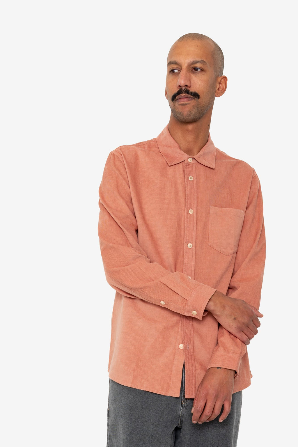 Direction Babycord Shirt - Dusty Pink