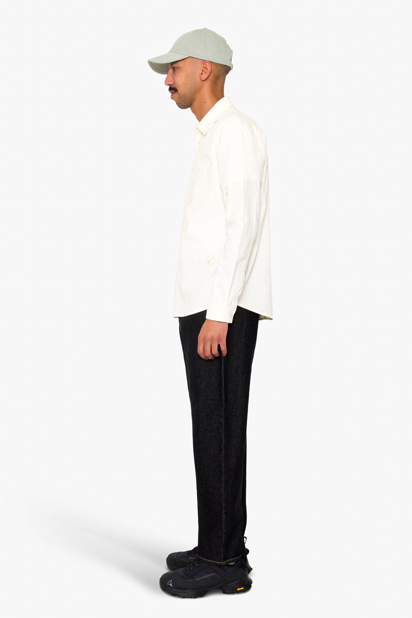 Direction Babycord Shirt - Ecru Embroidery