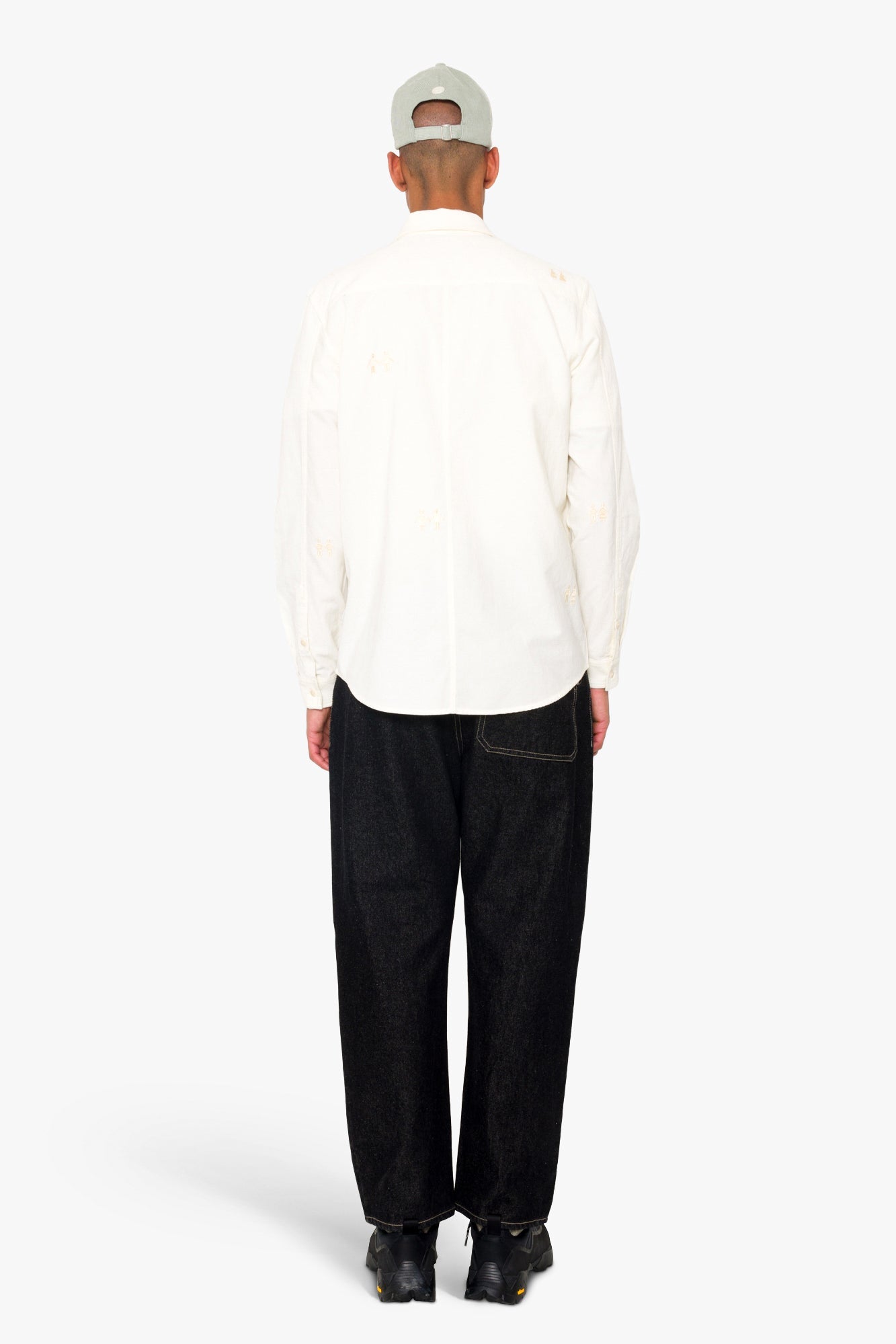 Direction Babycord Shirt - Ecru Embroidery