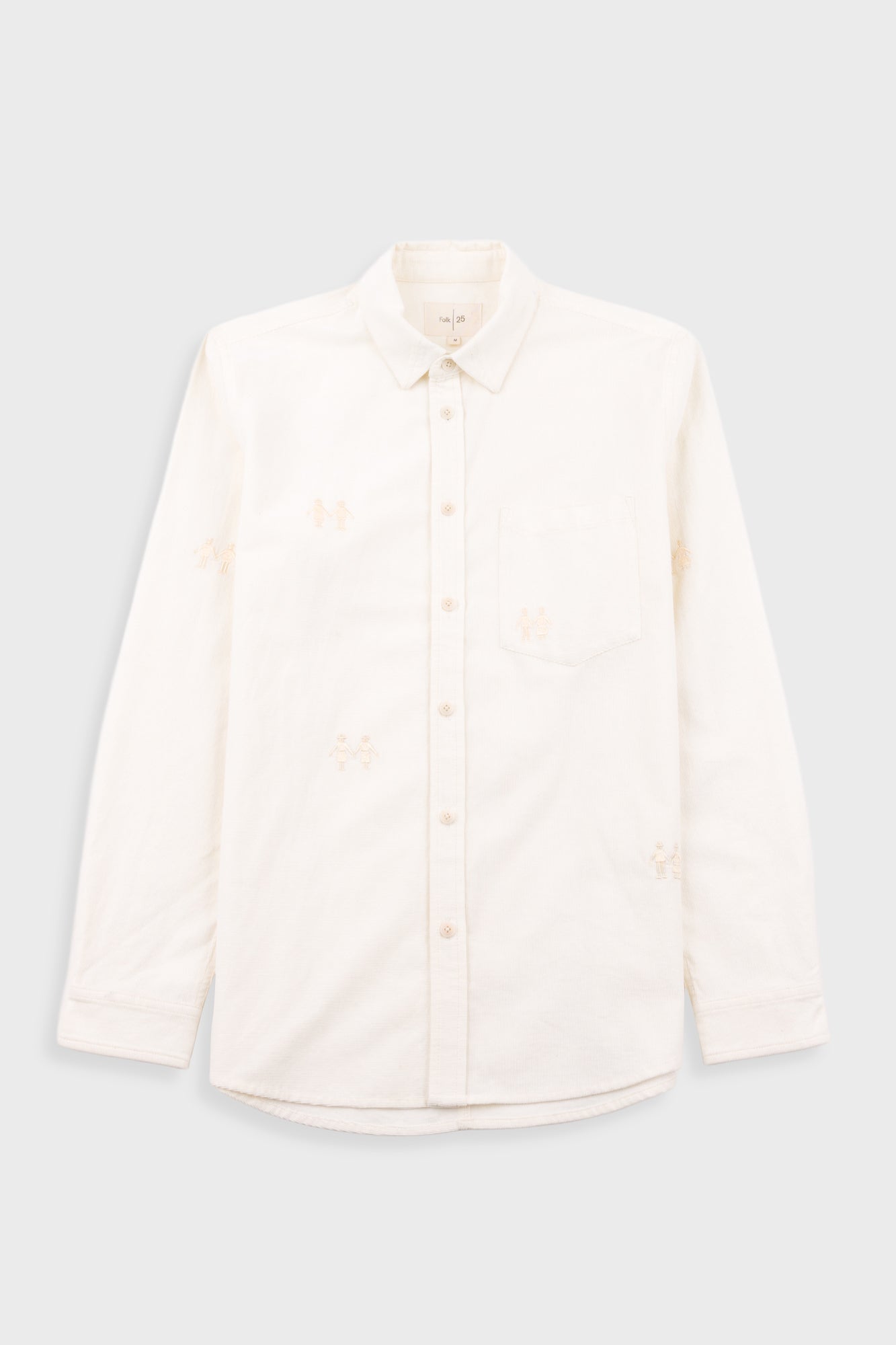 Direction Babycord Shirt - Ecru Embroidery