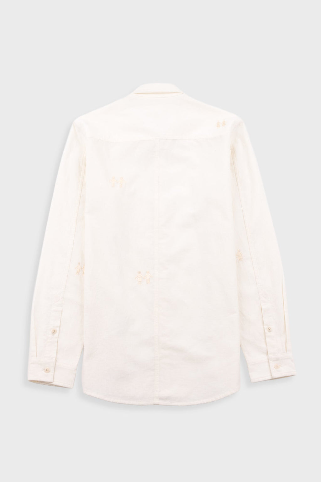Direction Babycord Shirt - Ecru Embroidery