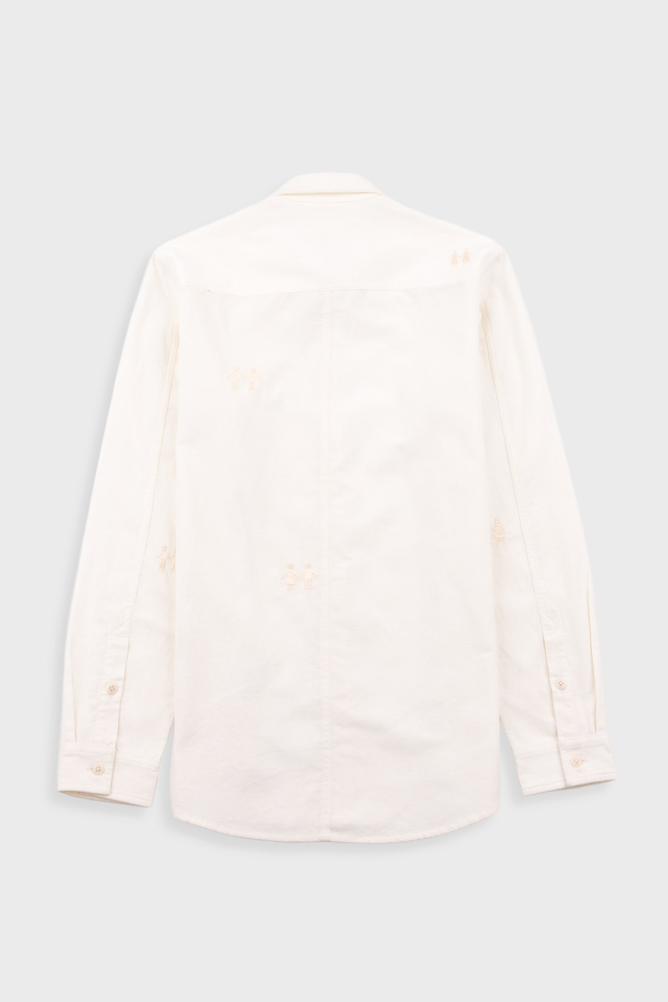Direction Babycord Shirt - Ecru Embroidery