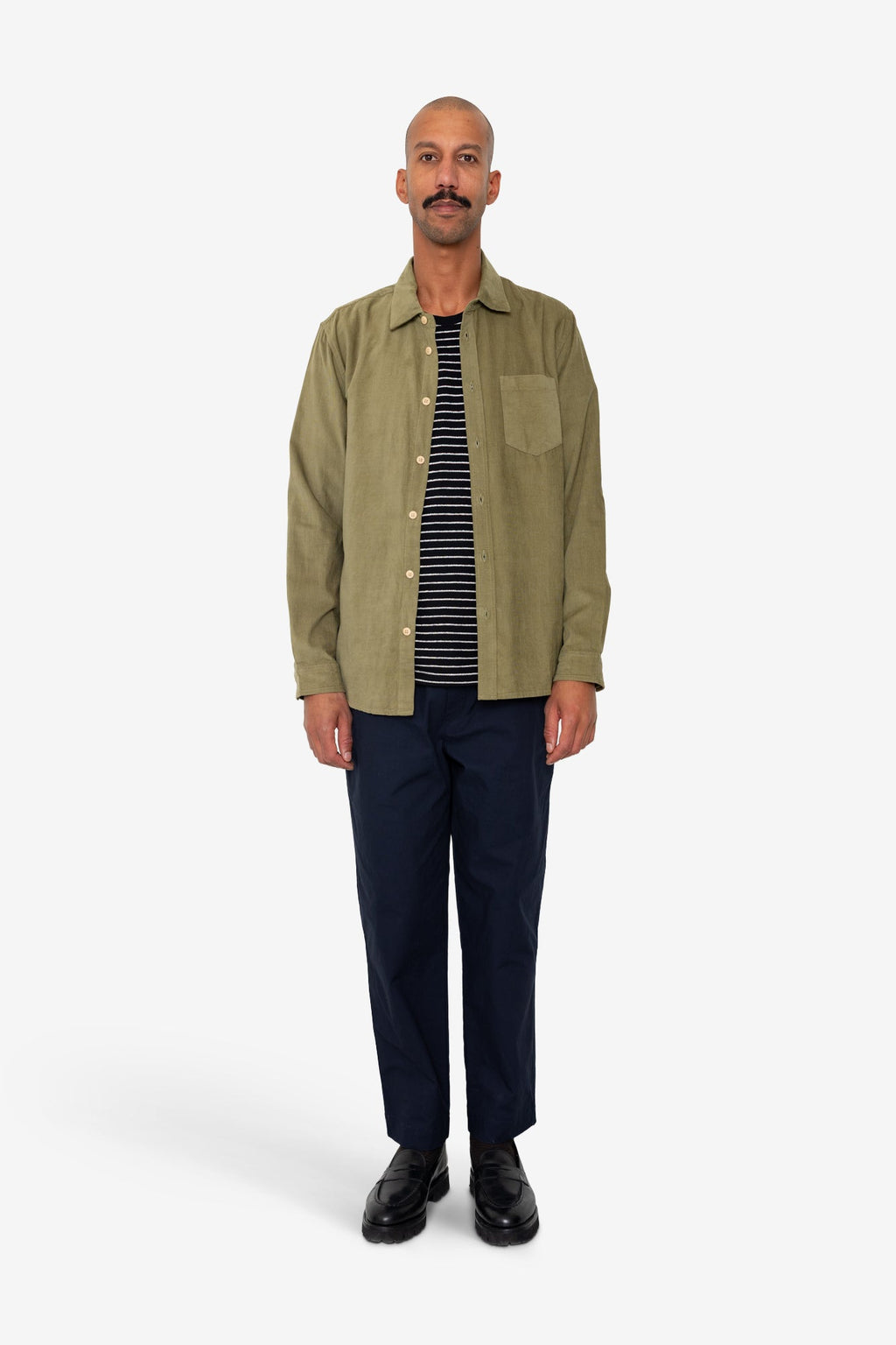 Direction Babycord Shirt - Olive