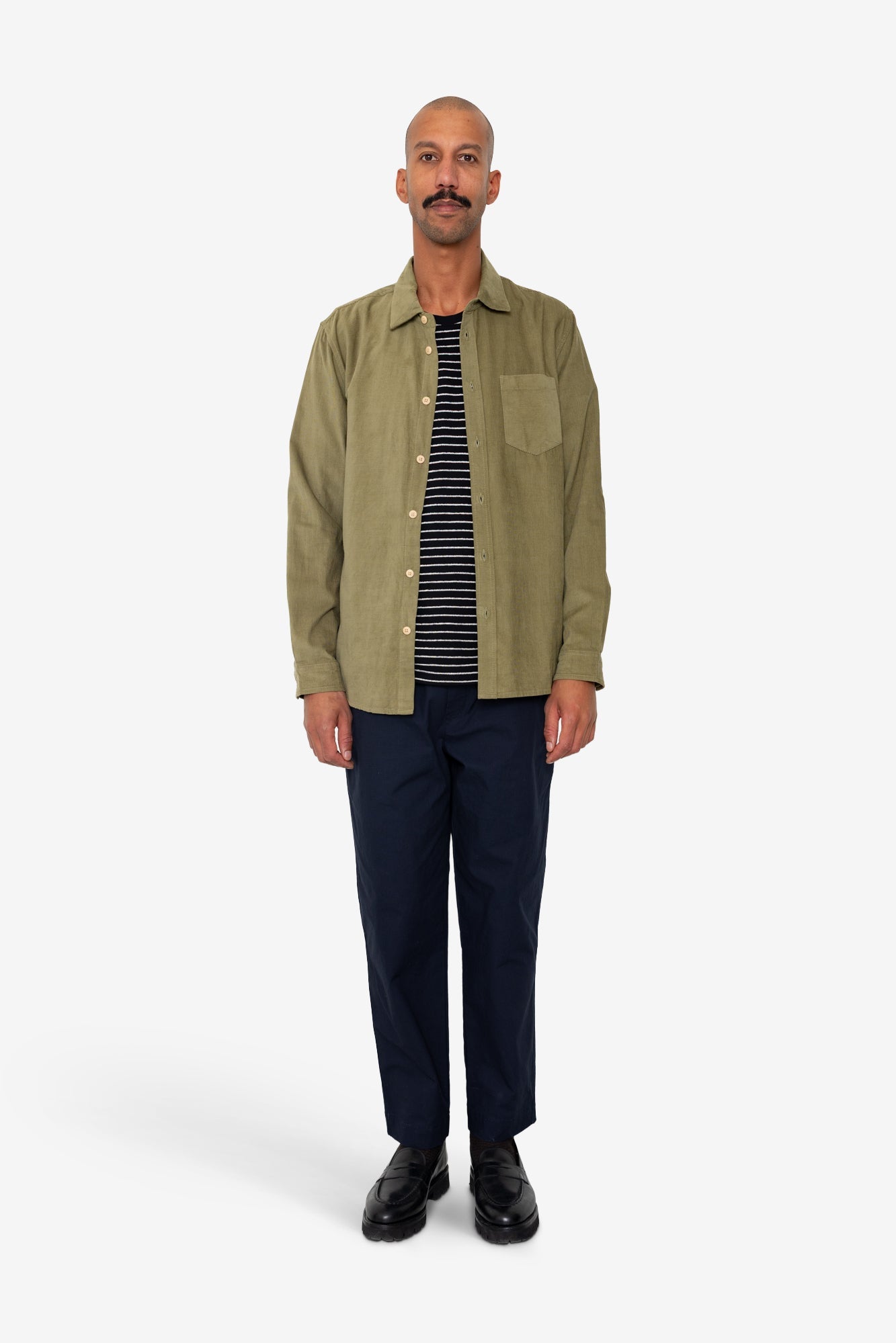 Direction Babycord Shirt - Olive