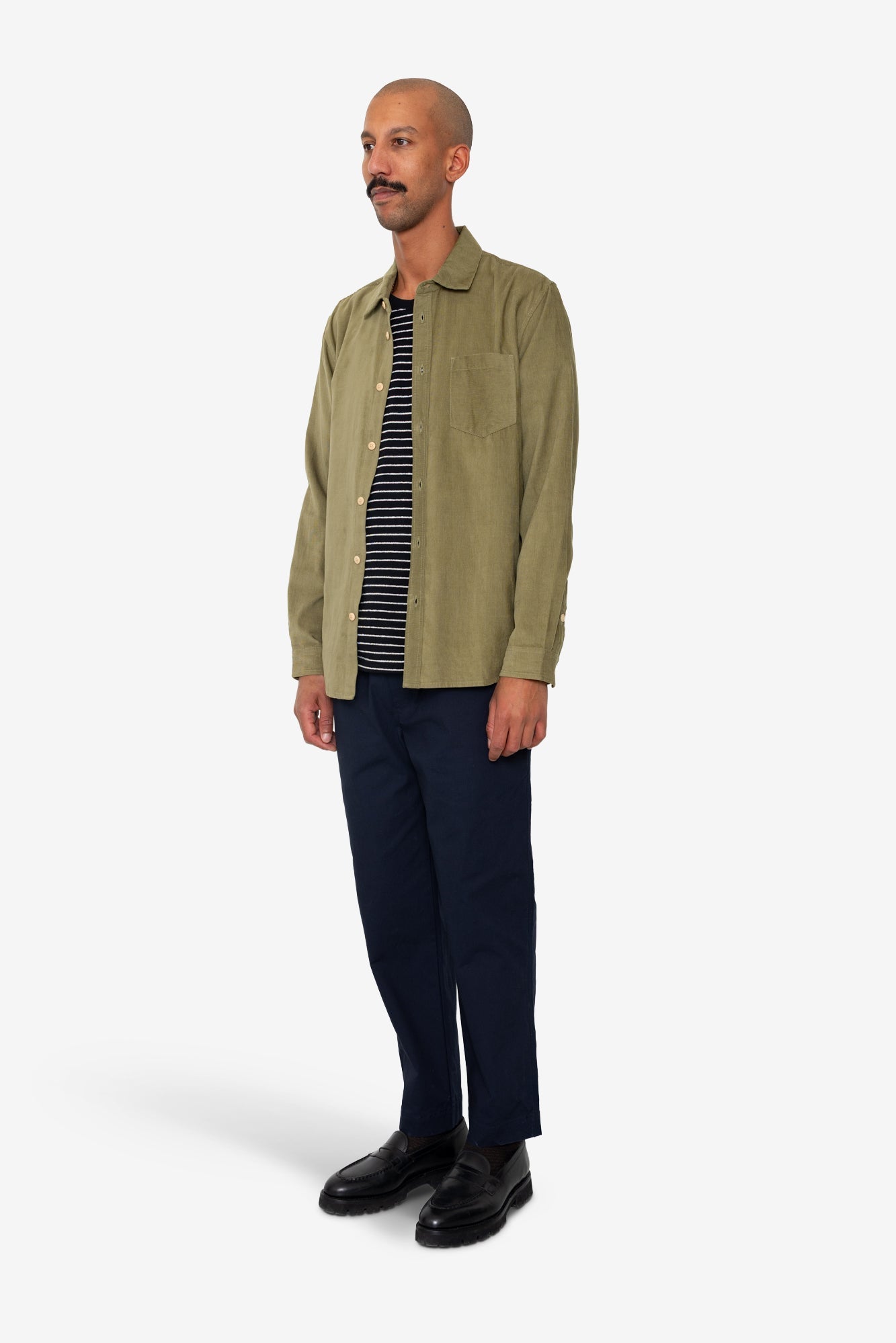 Direction Babycord Shirt - Olive