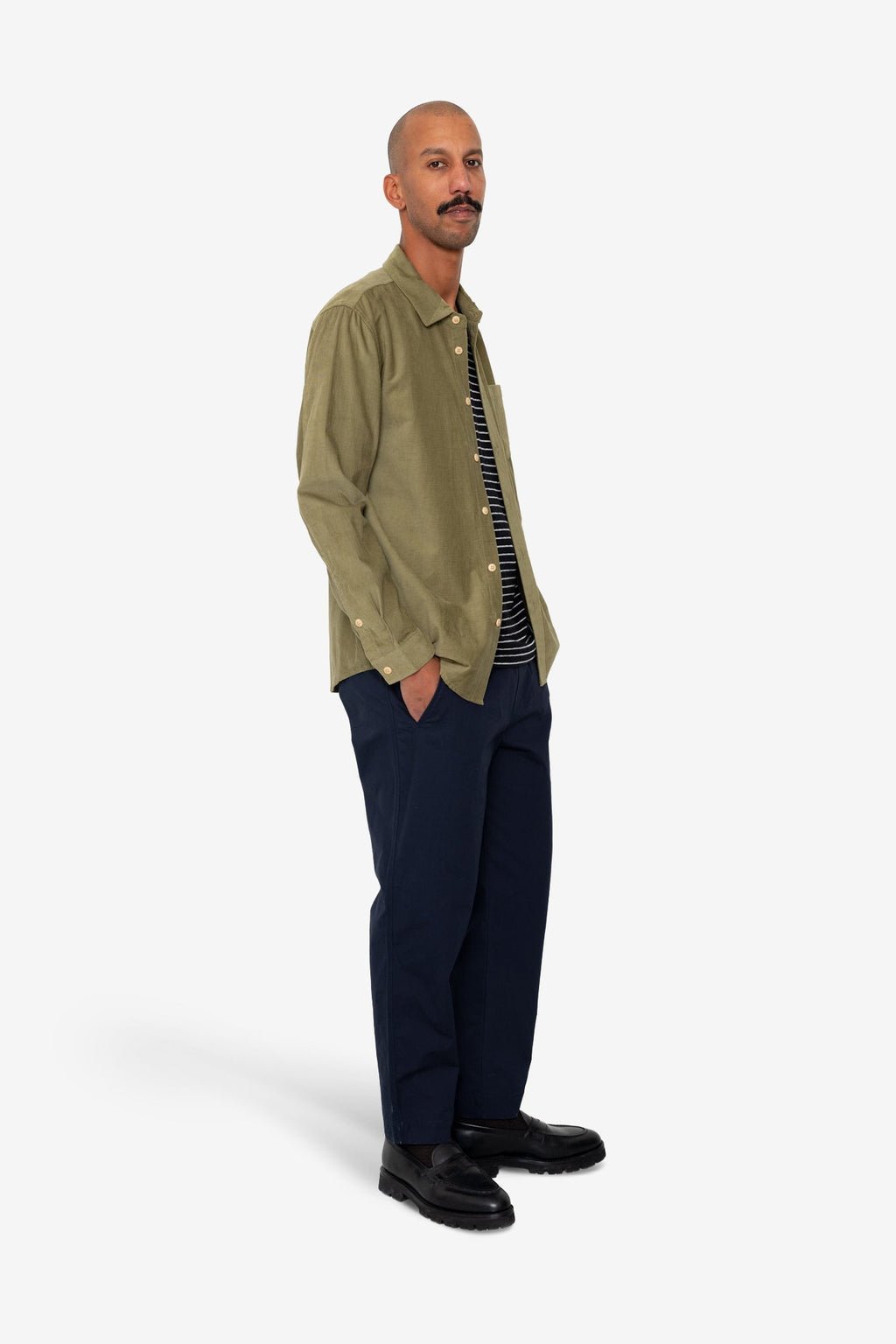 Direction Babycord Shirt - Olive