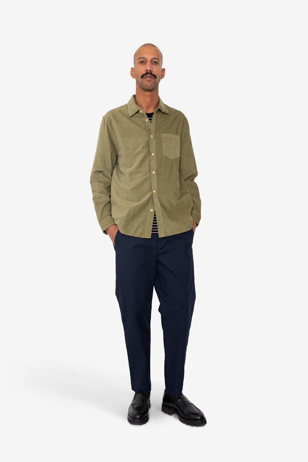 Direction Babycord Shirt - Olive