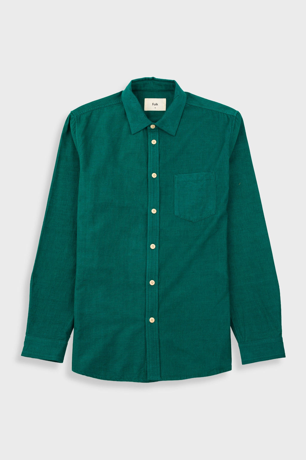 Direction Babycord Shirt - Phthalo Green