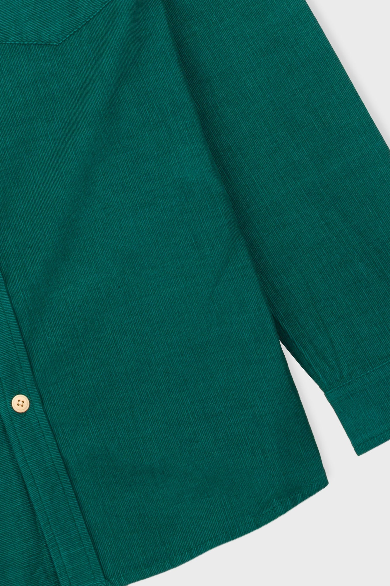 Direction Babycord Shirt - Phthalo Green