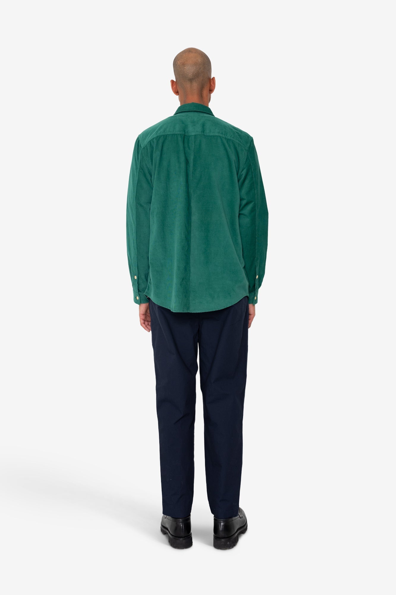 Direction Babycord Shirt - Phthalo Green