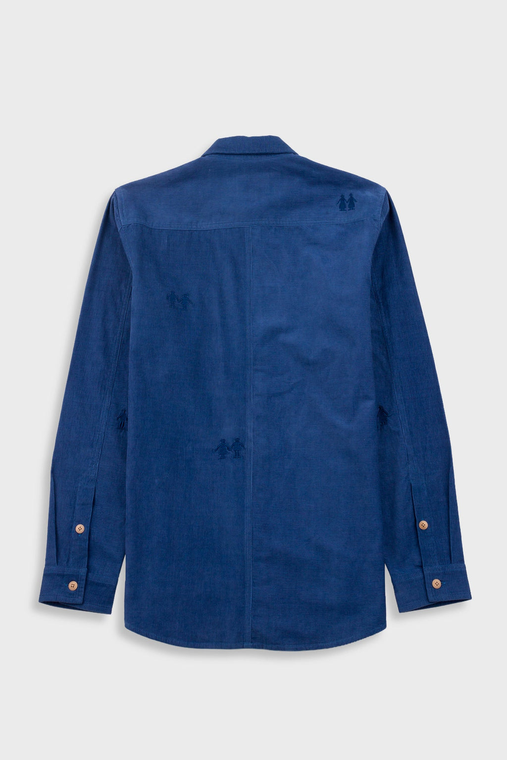 Direction Babycord Shirt - Soft Blue Embroidery