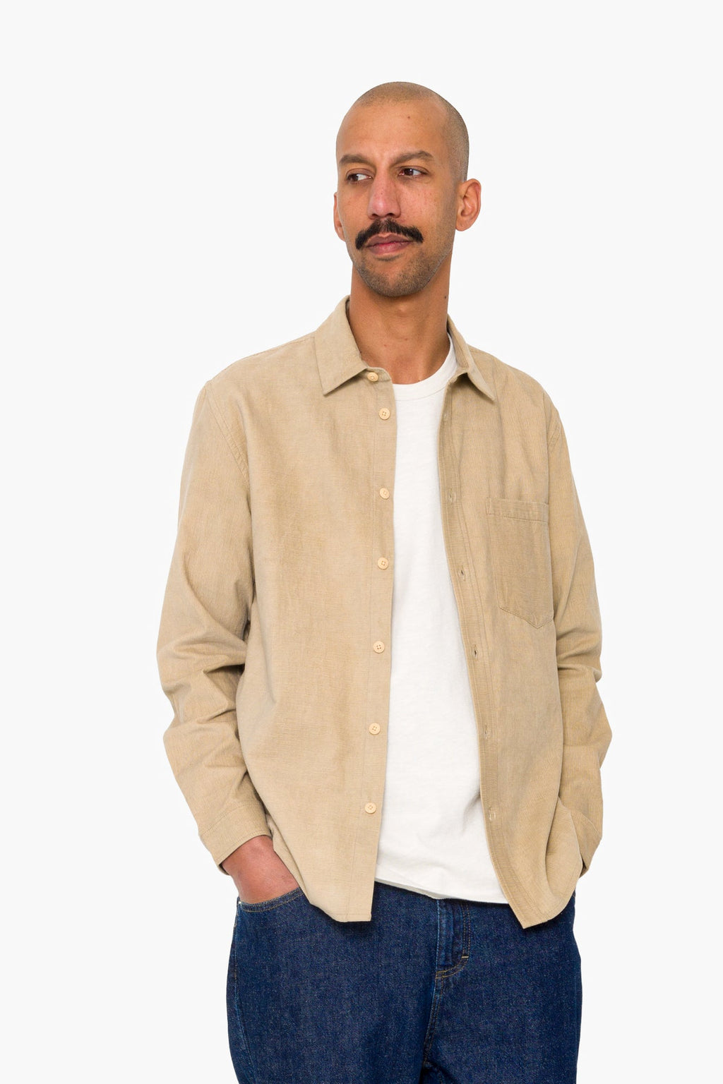 Direction Babycord Shirt - Soft Brown