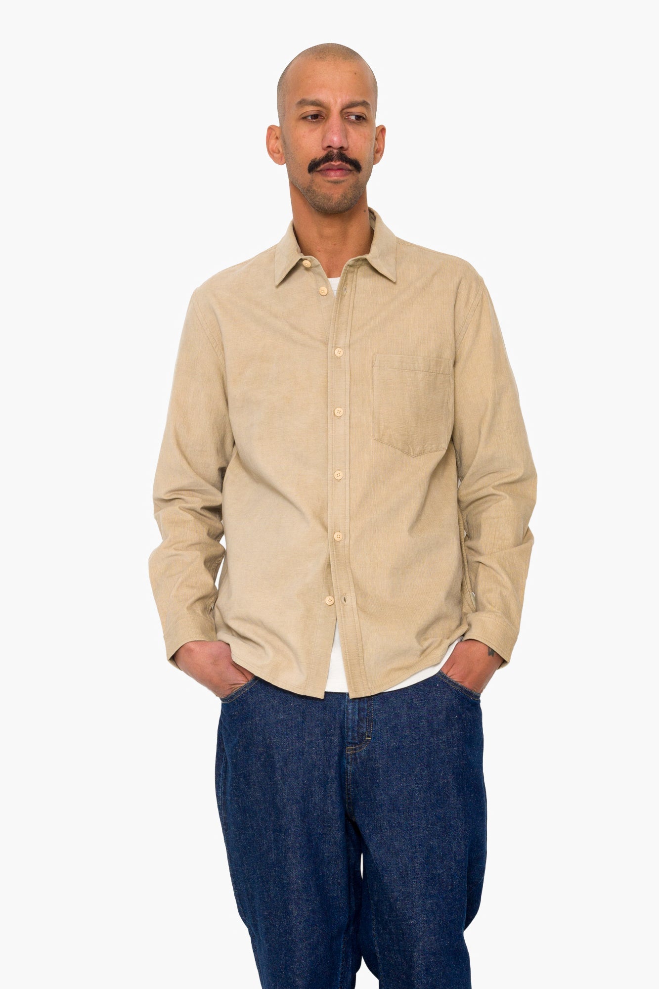 Direction Babycord Shirt - Soft Brown