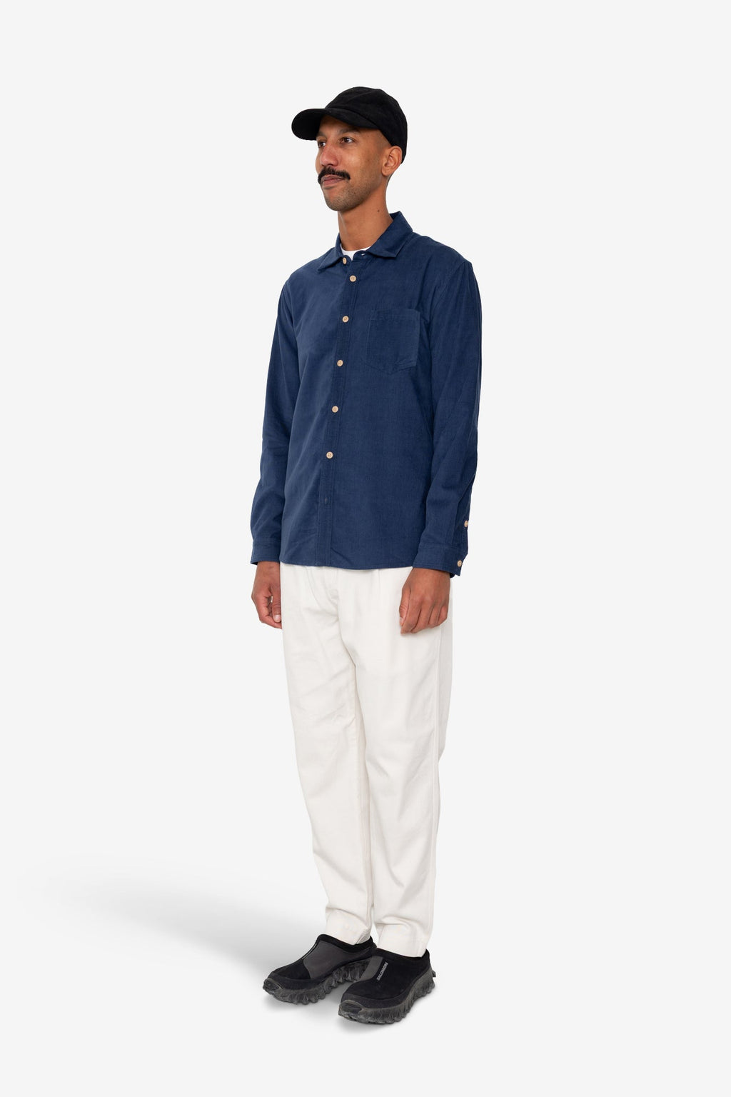 Direction Babycord Shirt - Washed Ink