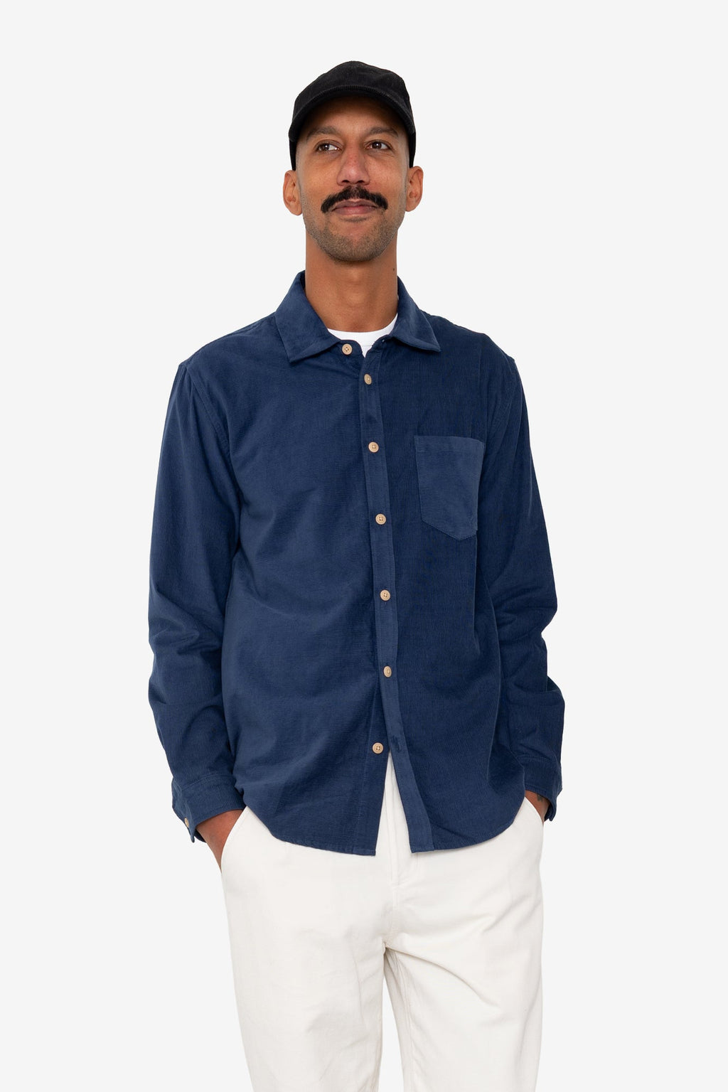 Direction Babycord Shirt - Washed Ink