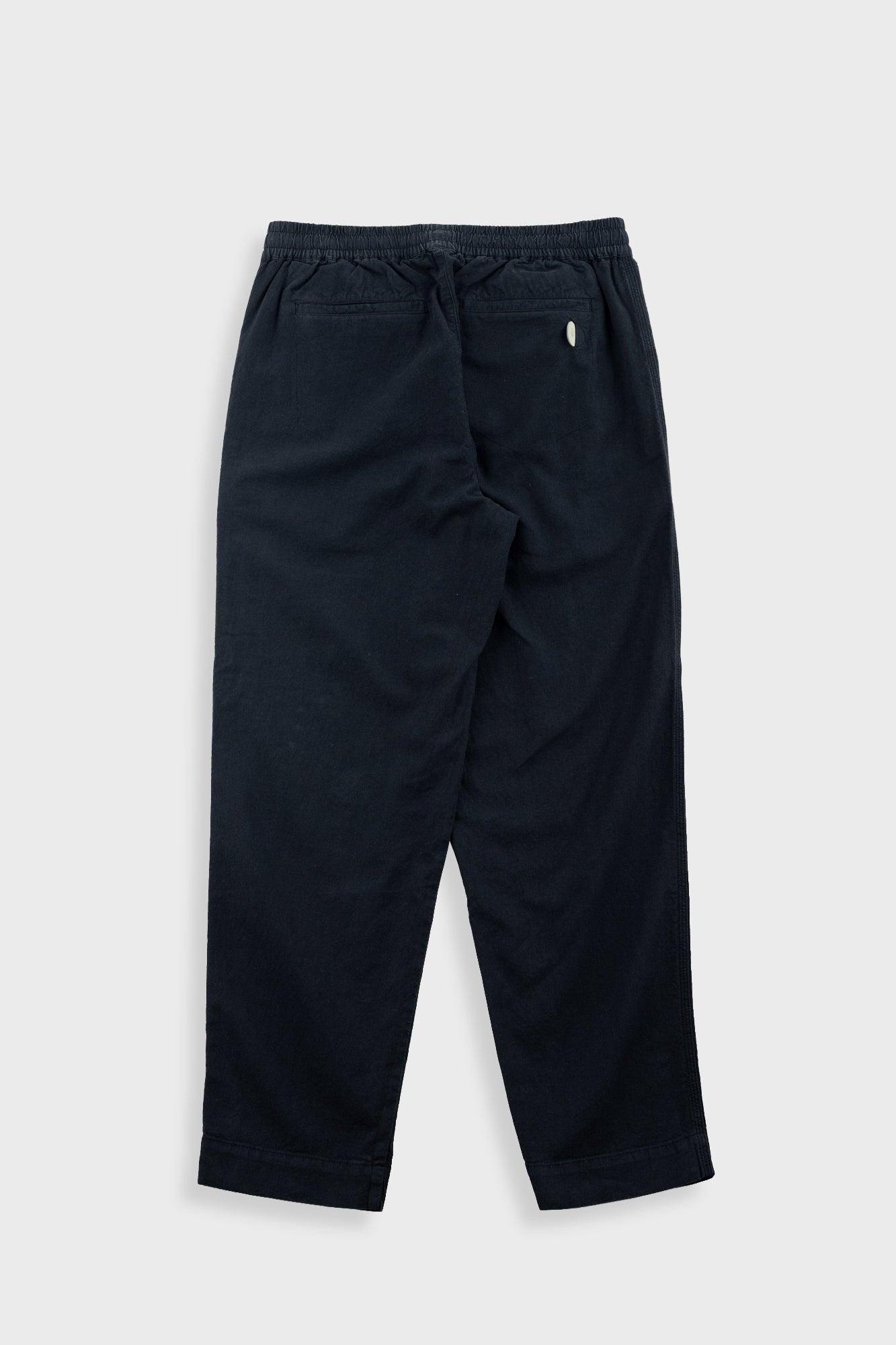 Drawcord Assembly Pant - Black Cotton Linen