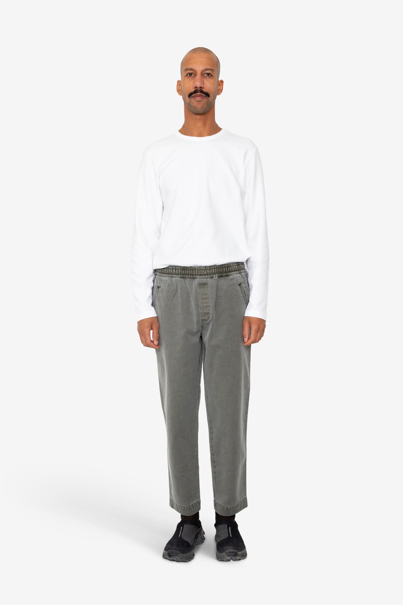 Drawcord Assembly Pant - Olive Slub