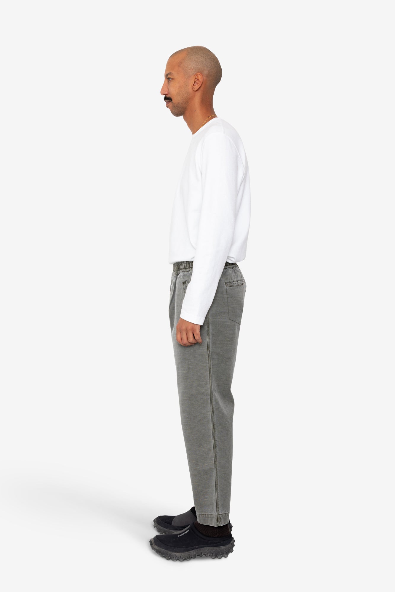 Drawcord Assembly Pant - Olive Slub