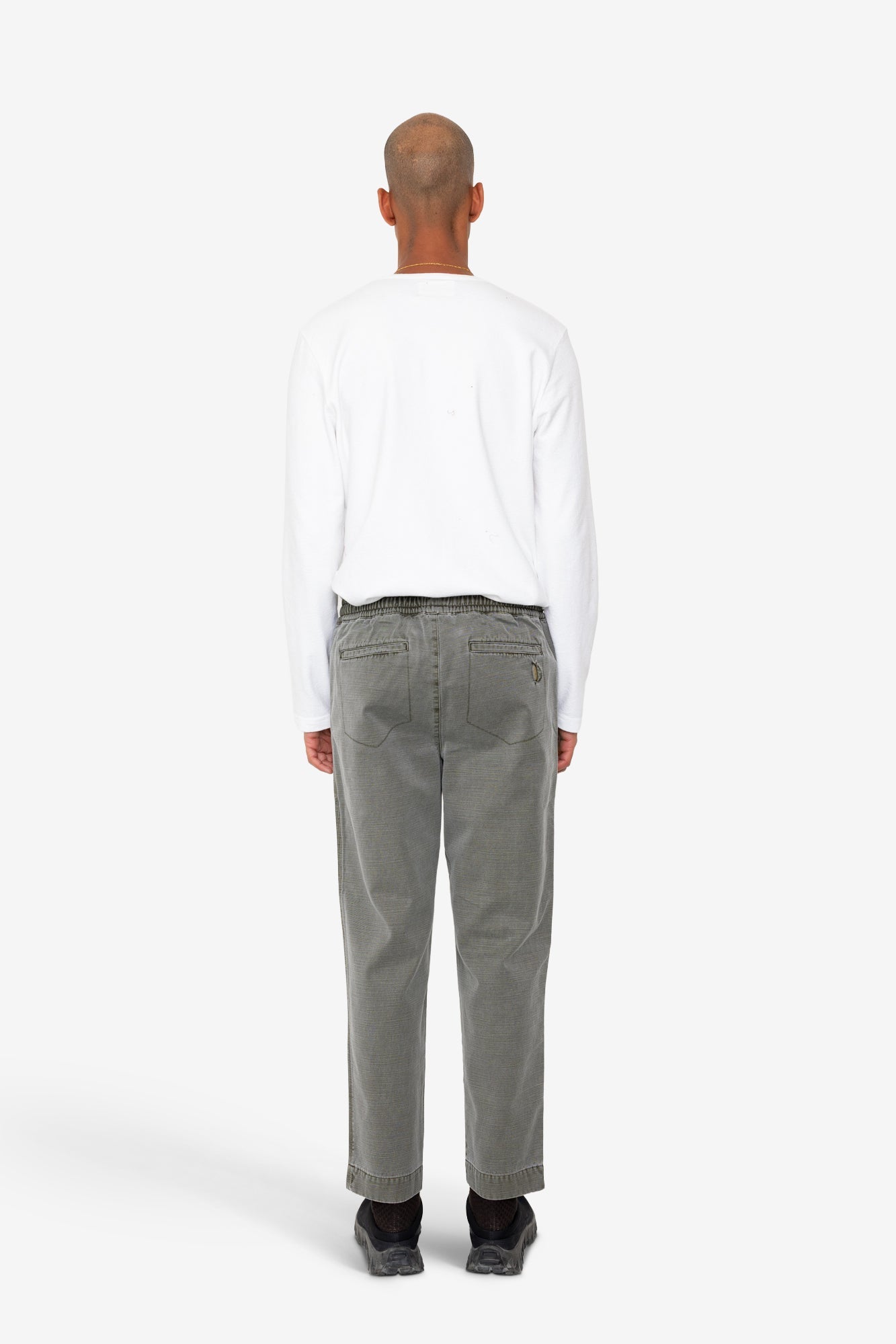 Drawcord Assembly Pant - Olive Slub