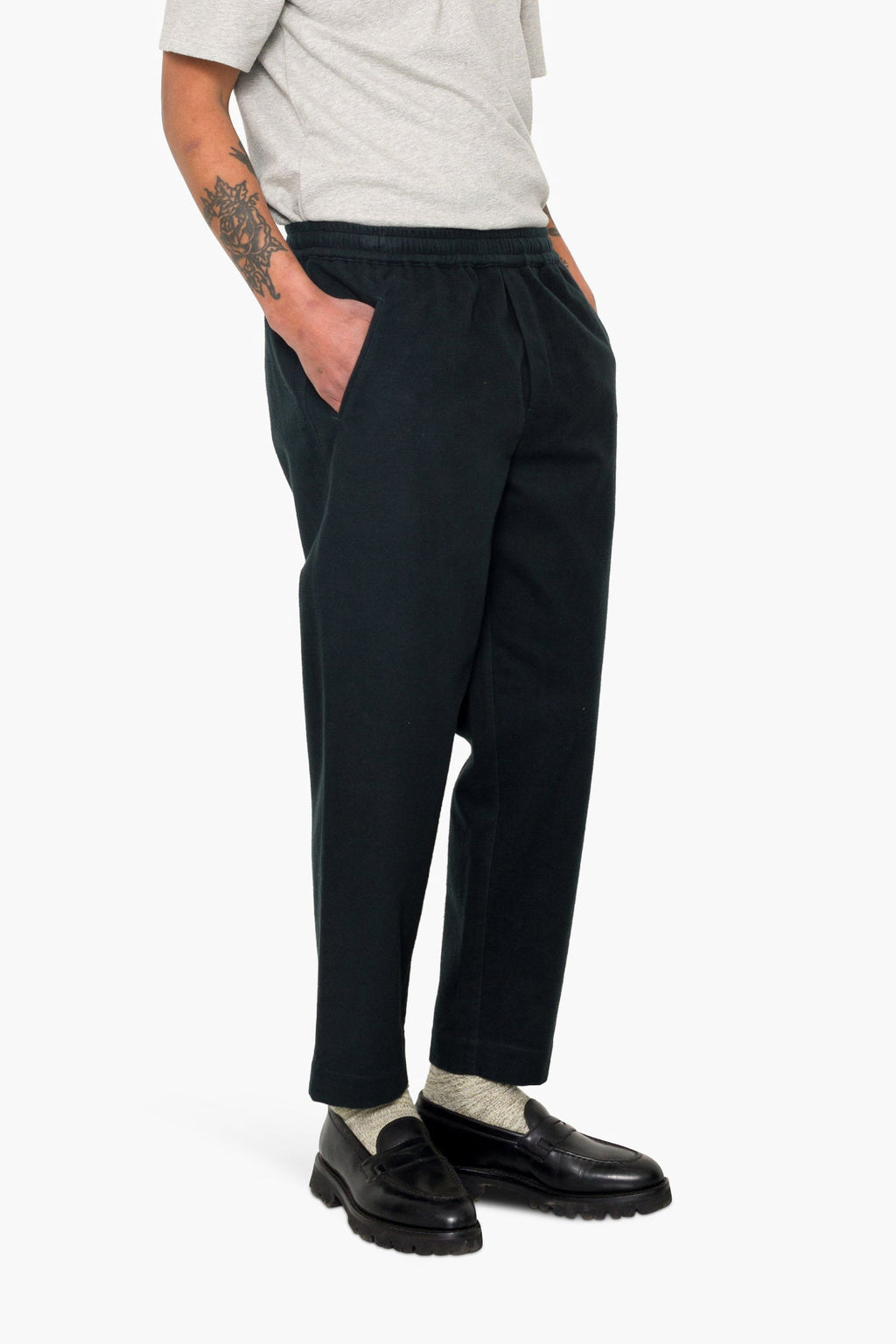 Drawcord Assembly Pant - Deep Green Moleskin