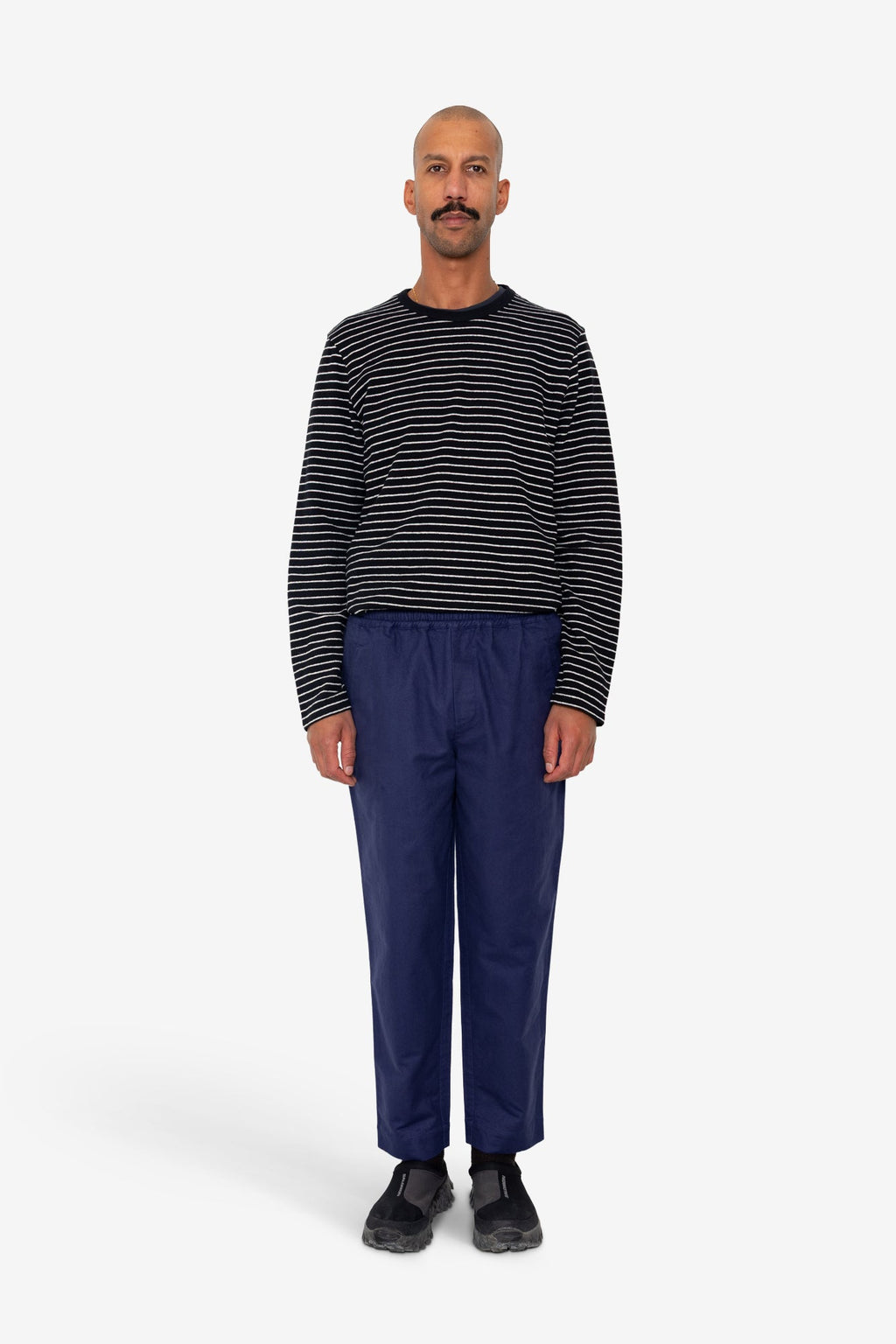 Drawcord Assembly Pant - Ink Blue Moleskin