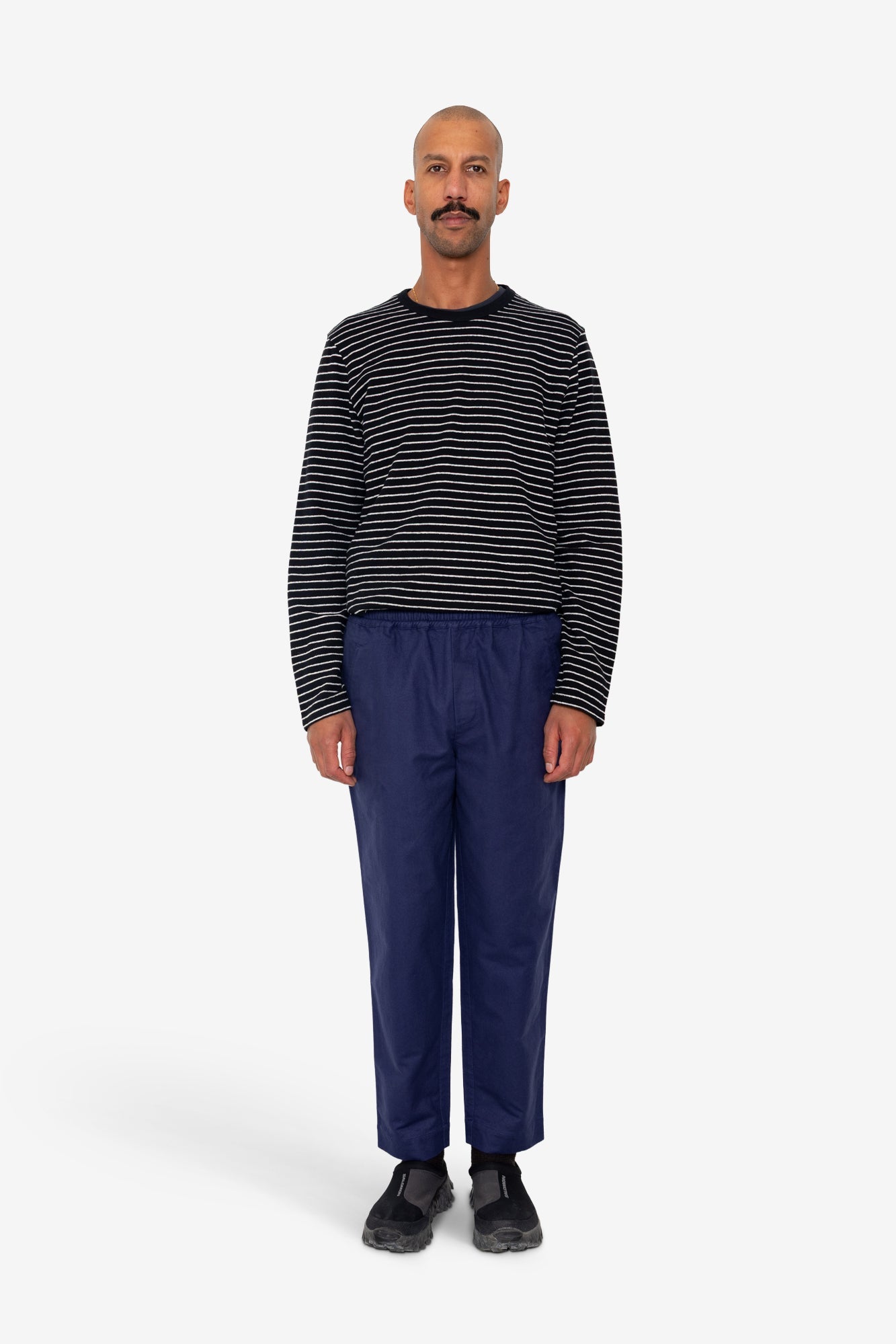 Drawcord Assembly Pant - Ink Blue Moleskin