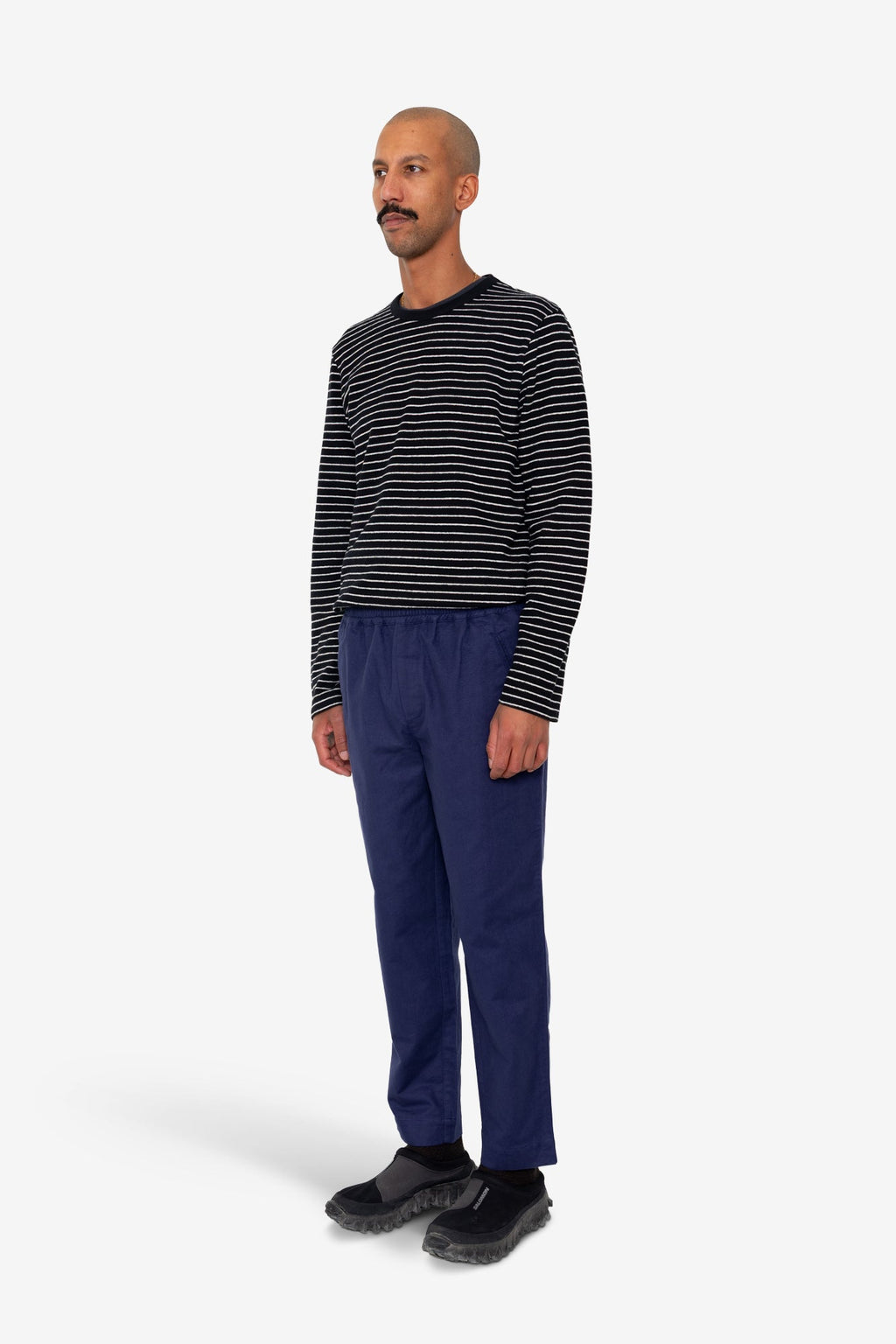 Drawcord Assembly Pant - Ink Blue Moleskin