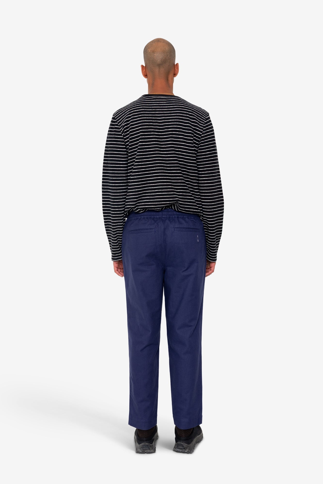 Drawcord Assembly Pant - Ink Blue Moleskin