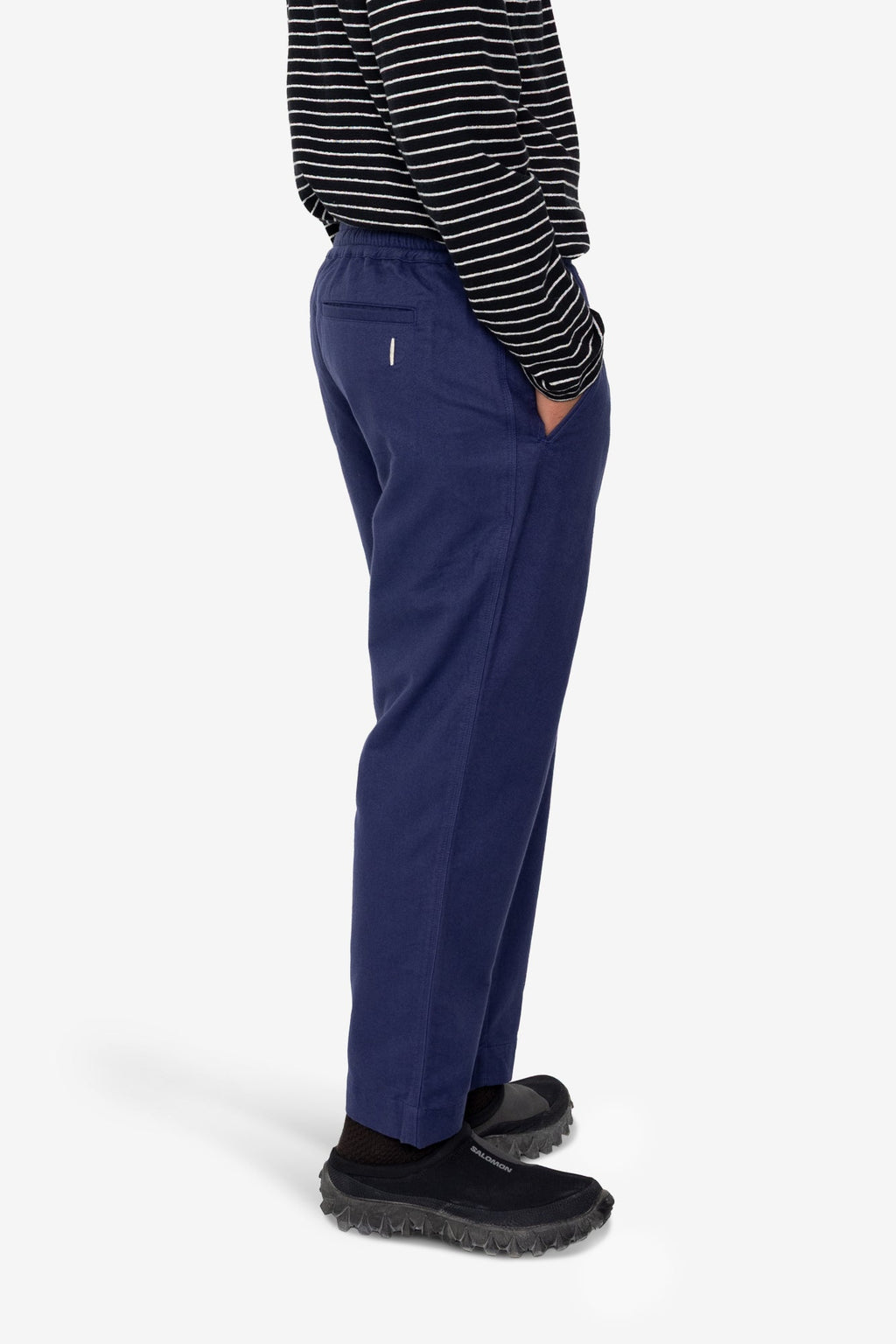 Drawcord Assembly Pant - Ink Blue Moleskin