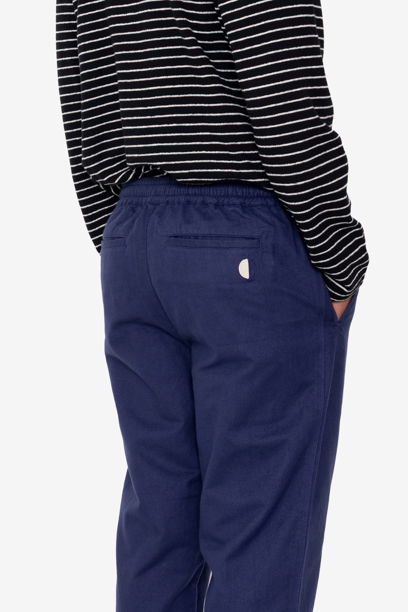 Drawcord Assembly Pant - Ink Blue Moleskin
