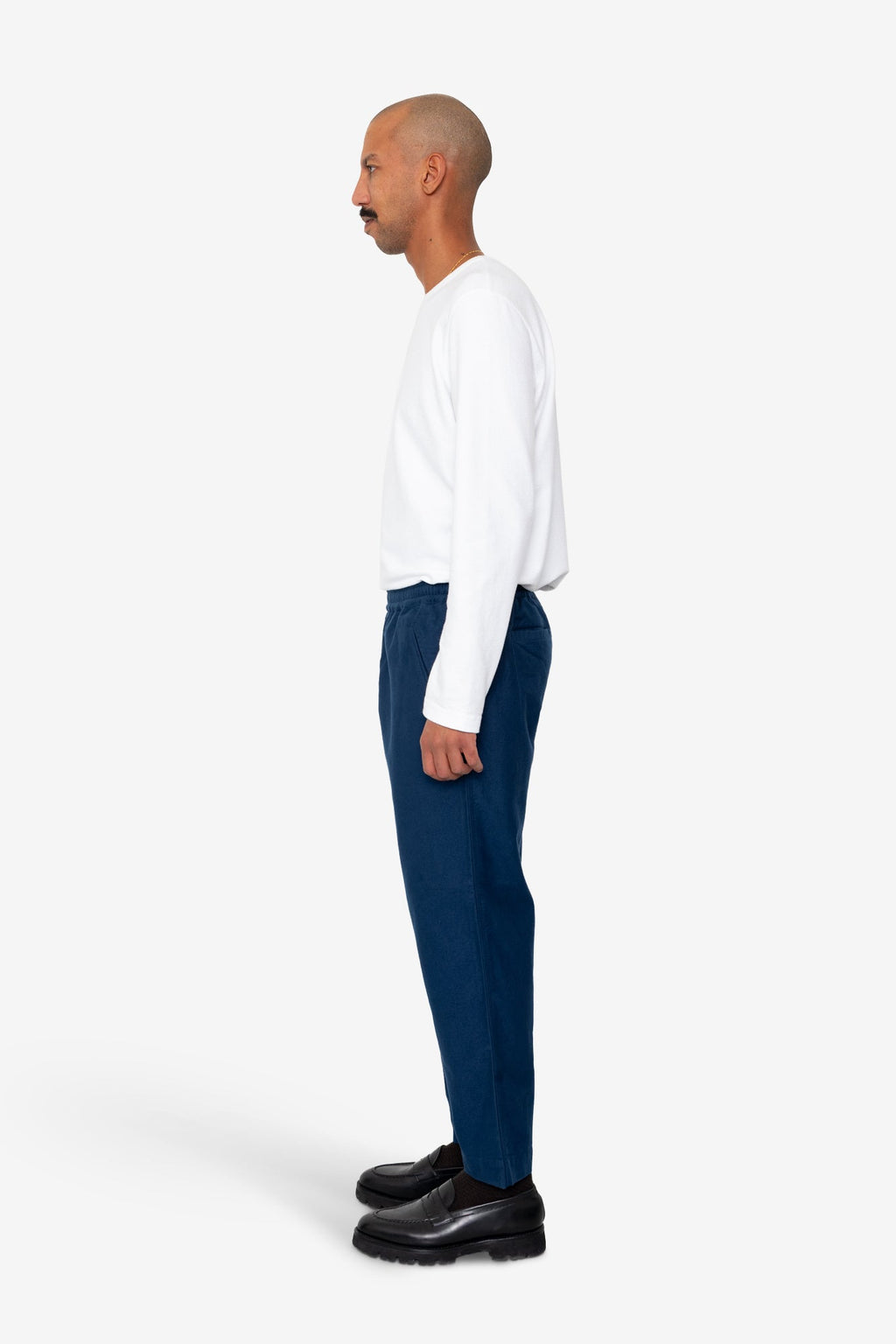 Drawcord Assembly Pant - Mid Blue Moleskin